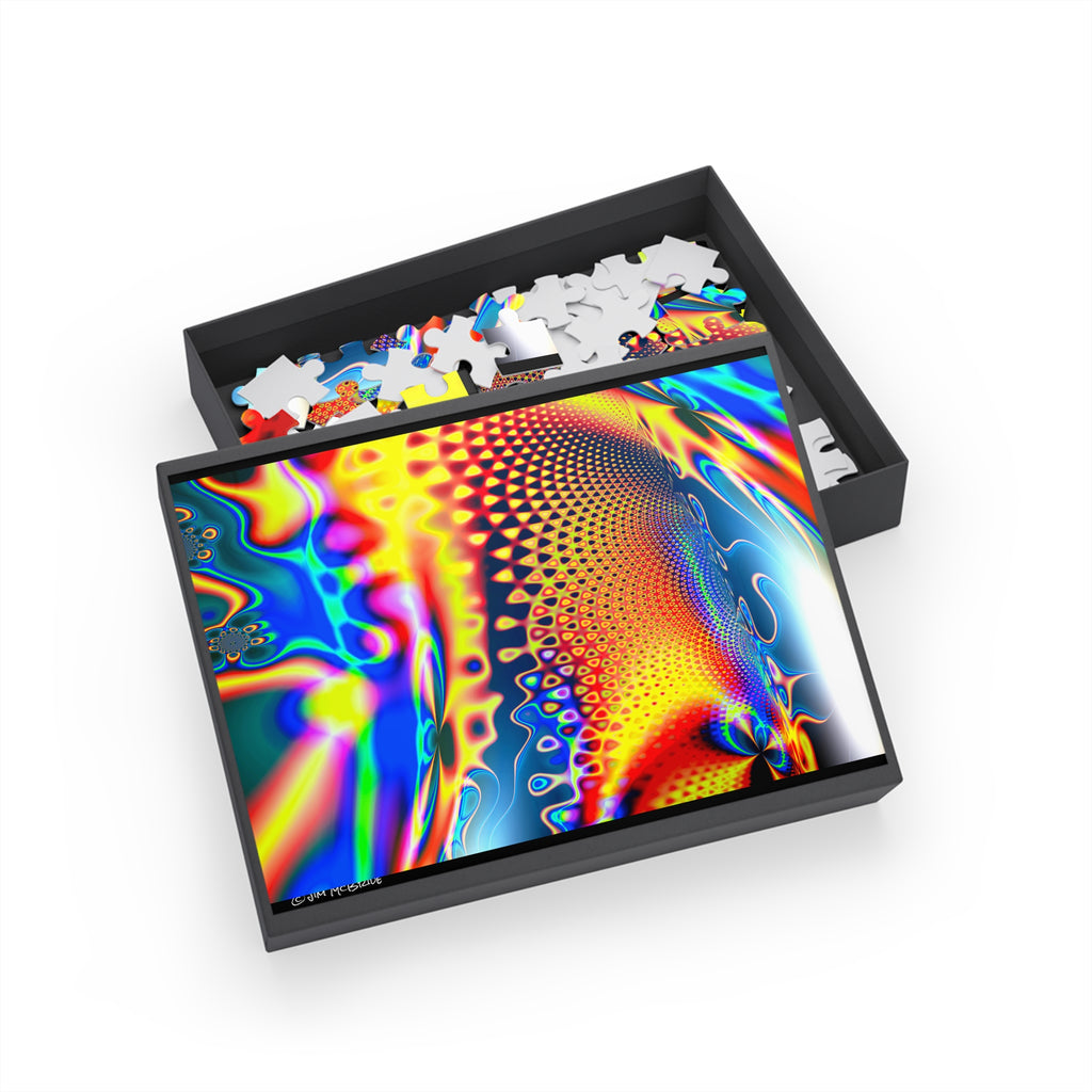 Psychedelic Fractal Jigsaw Puzzle: Vibrant Colors, Fun Challenge (1000-Piece)