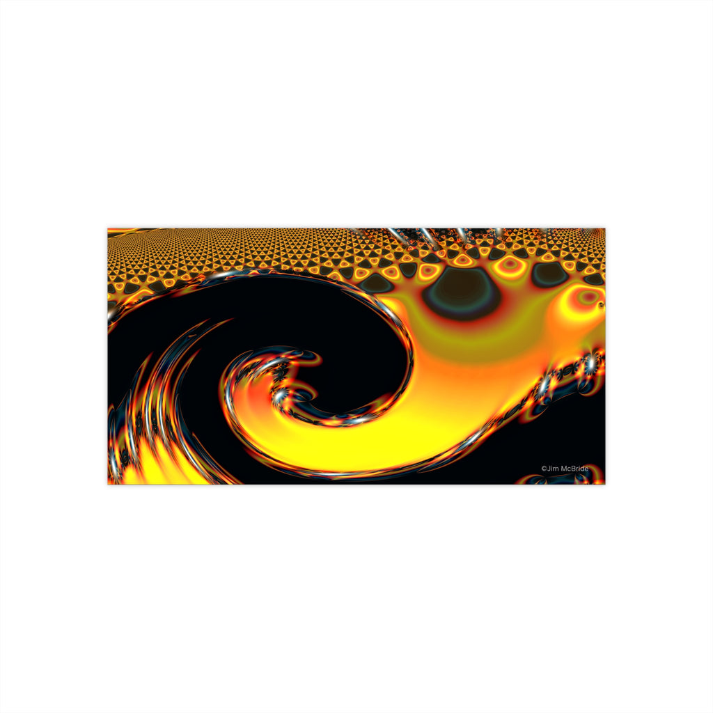Fractal Bumper Sticker: Trippy Abstract Art, Waterproof Vinyl