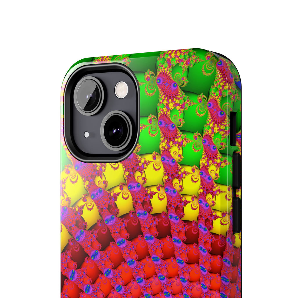 Psychedelic Fractal Tough Phone Case: Colorful Trippy Art