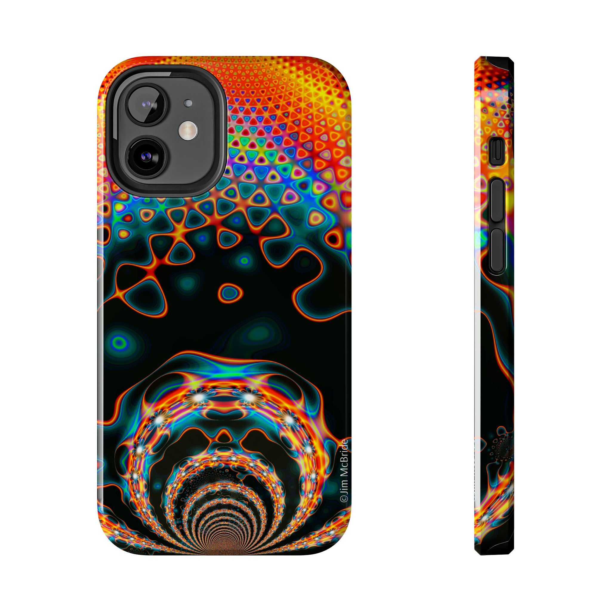Psychedelic Fractal Tough Phone Case: Colorful Trippy Art