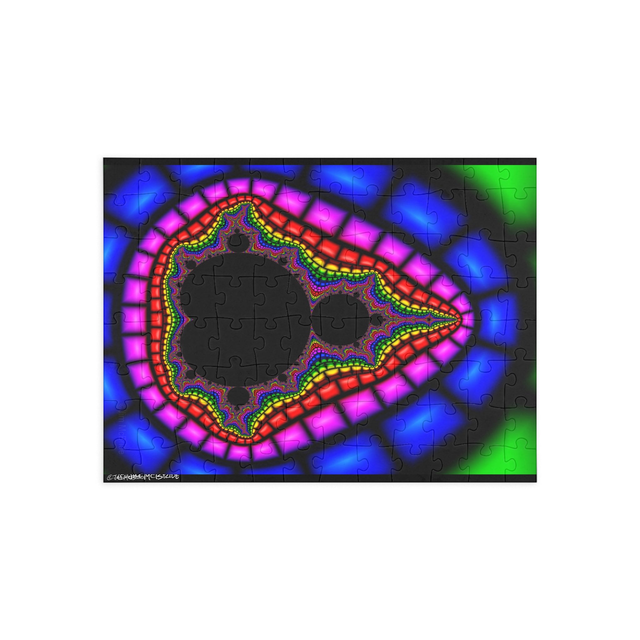 Psychedelic Fractal Jigsaw Puzzle: Vibrant Colors, Fun Challenge (1000-Piece)