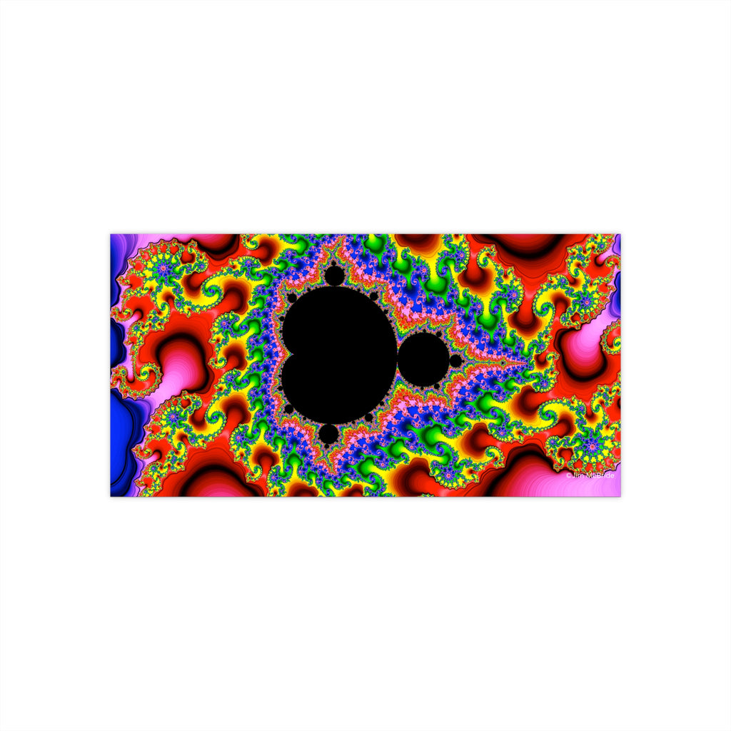 Fractal Bumper Sticker: Trippy Abstract Mandelbrot Art, Waterproof Vinyl