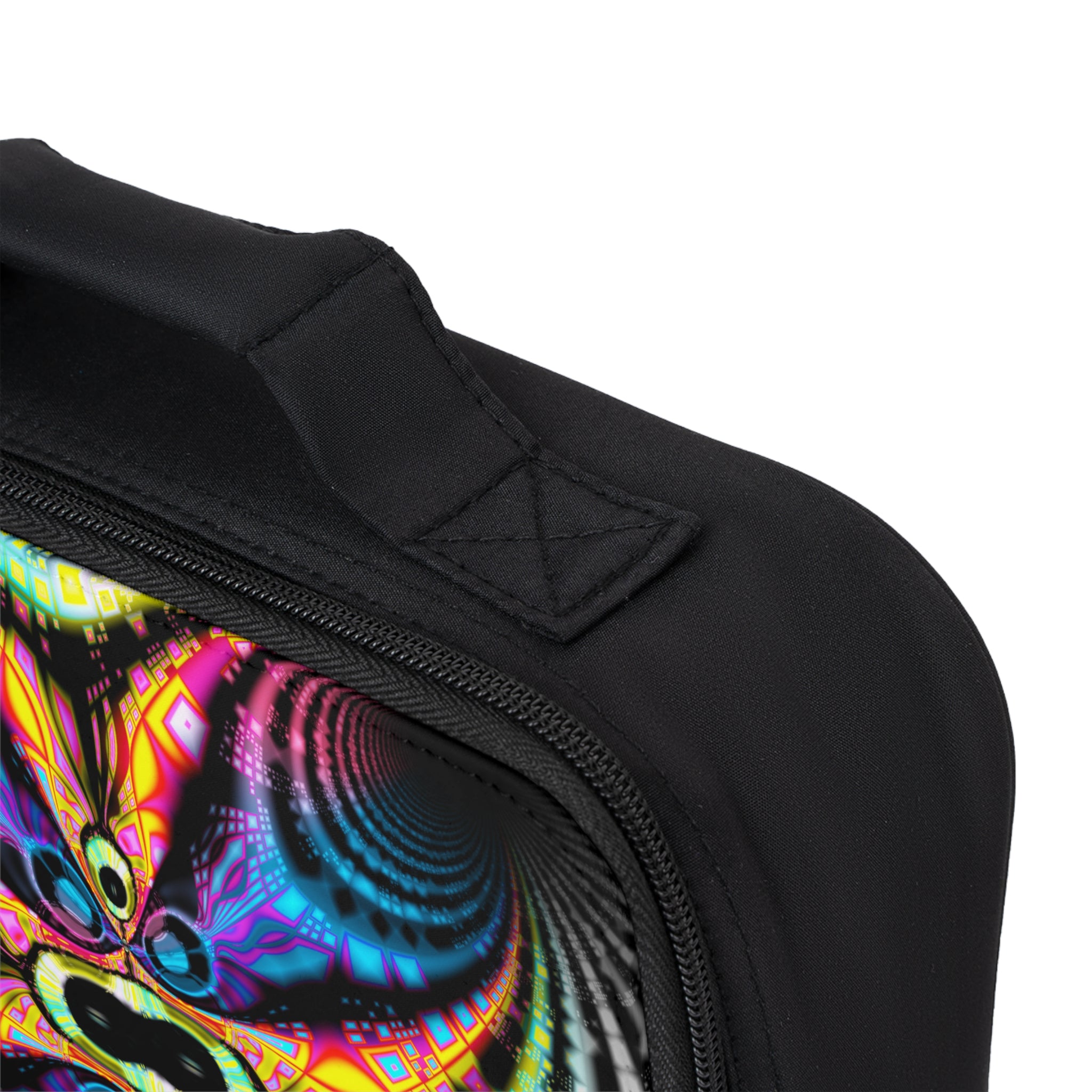 Psychedelic Fractal Lunch Bag: Insulated Trippy Mandala Tote