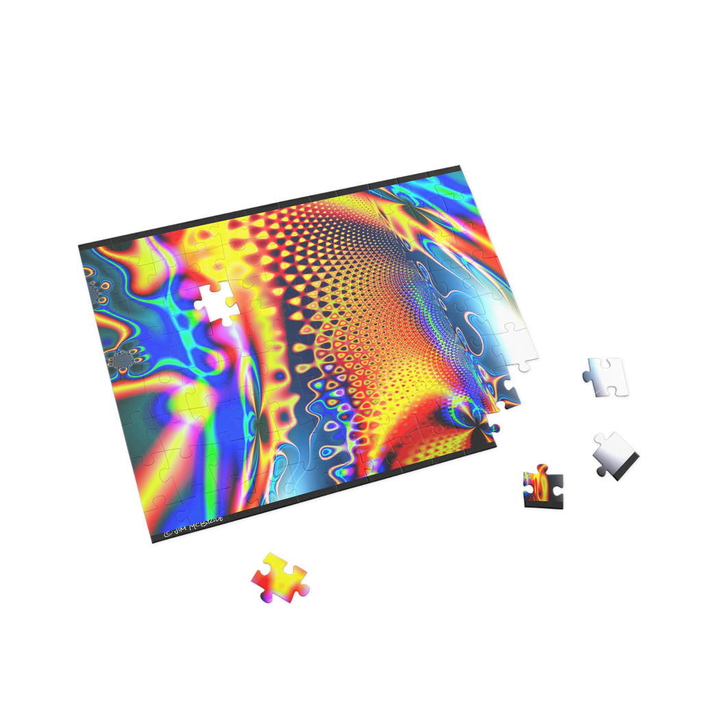 Psychedelic Fractal Jigsaw Puzzle: Vibrant Colors, Fun Challenge (1000-Piece)