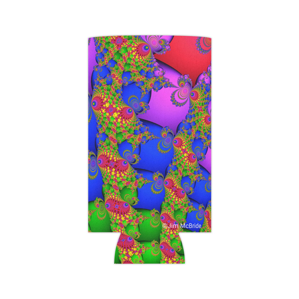 Mandelbrot Fractal Can Cooler: Trippy Abstract Party Favor