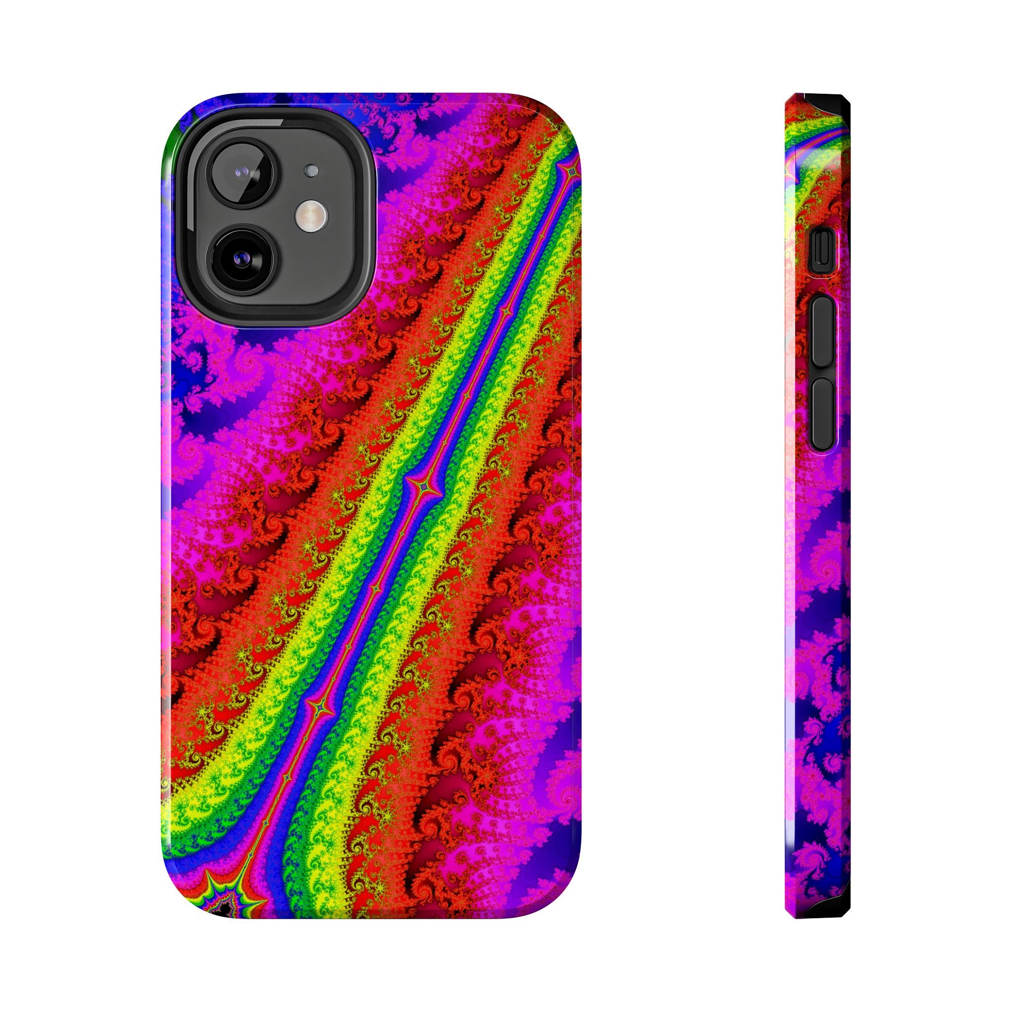 Psychedelic Fractal Tough Phone Case: Colorful Trippy Art