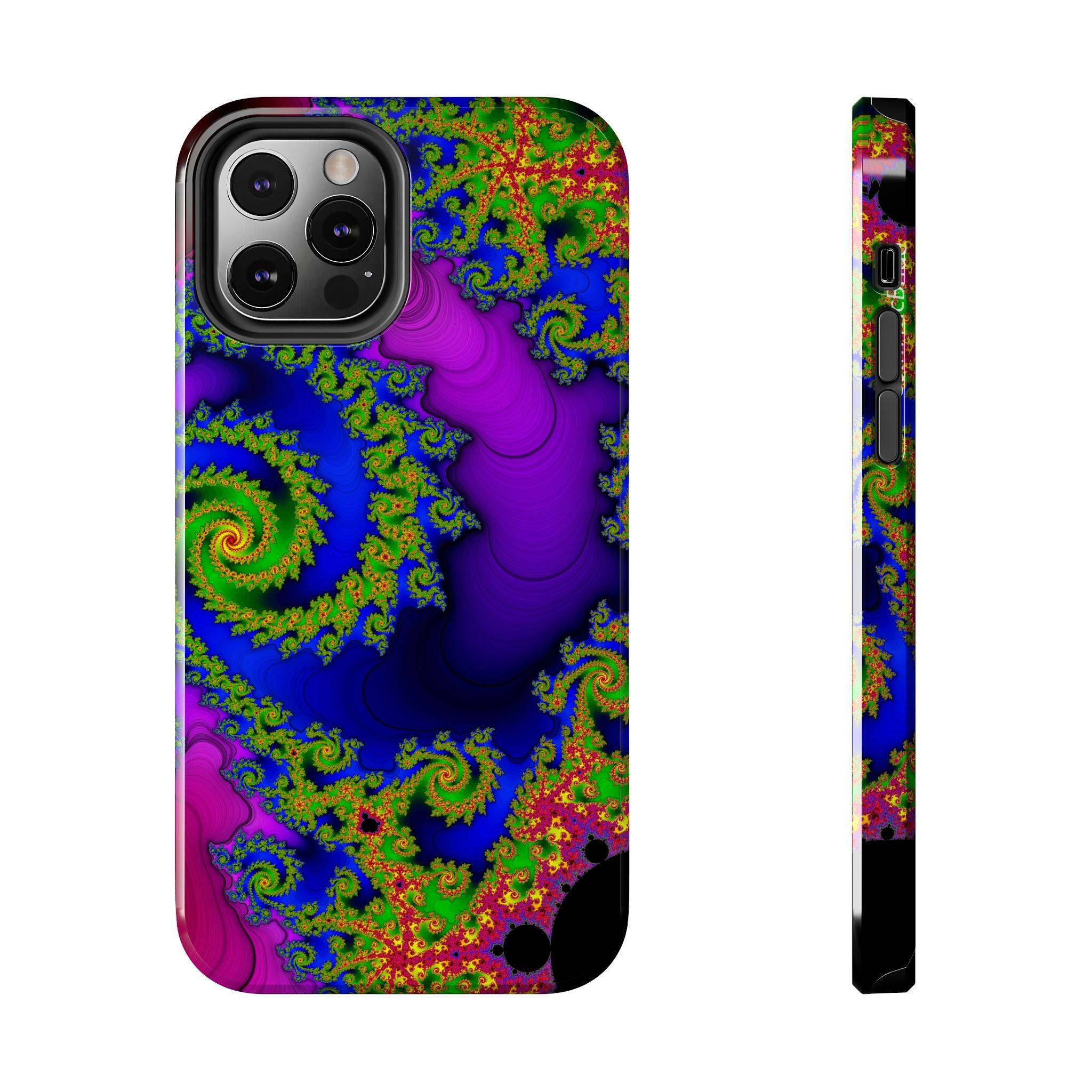 Psychedelic Fractal Tough Phone Case: Colorful Trippy Art