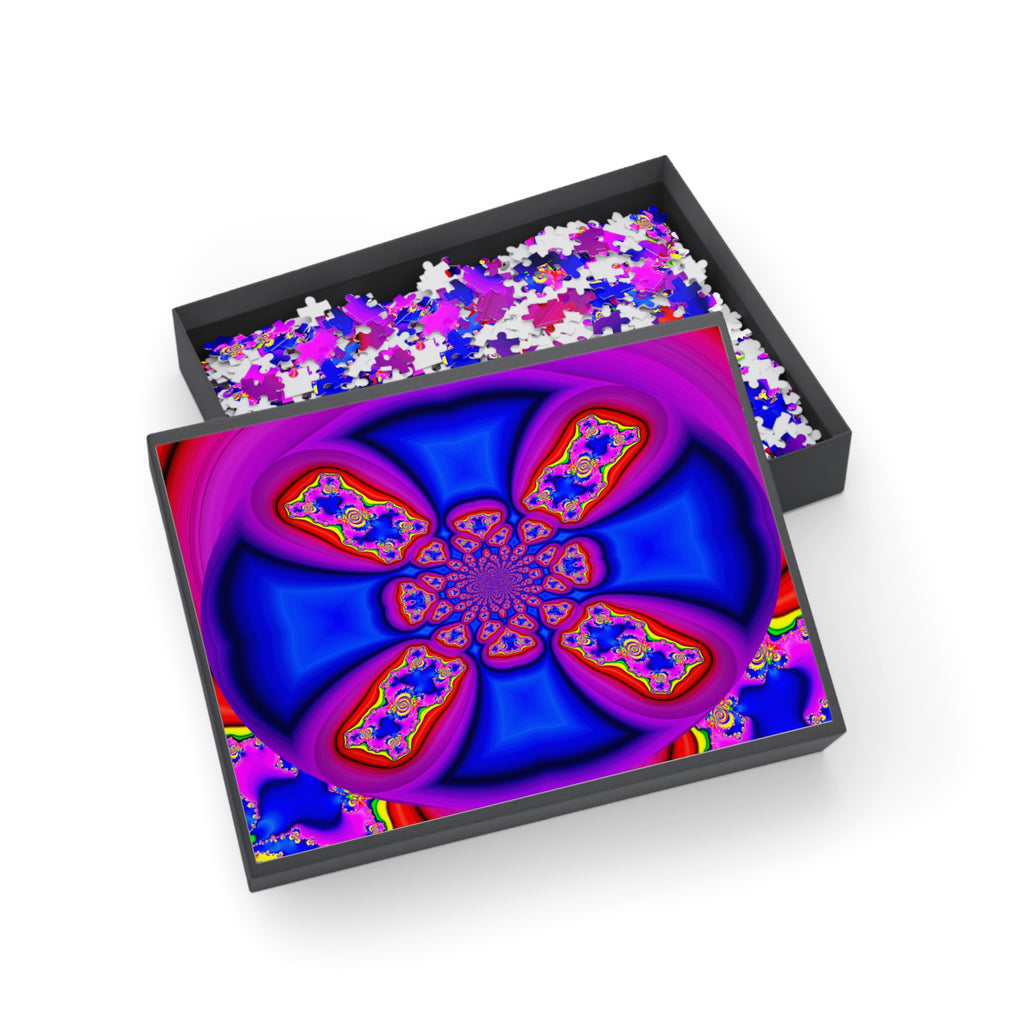 Psychedelic Fractal Jigsaw Puzzle: Vibrant Colors, Fun Challenge (1000-Piece)