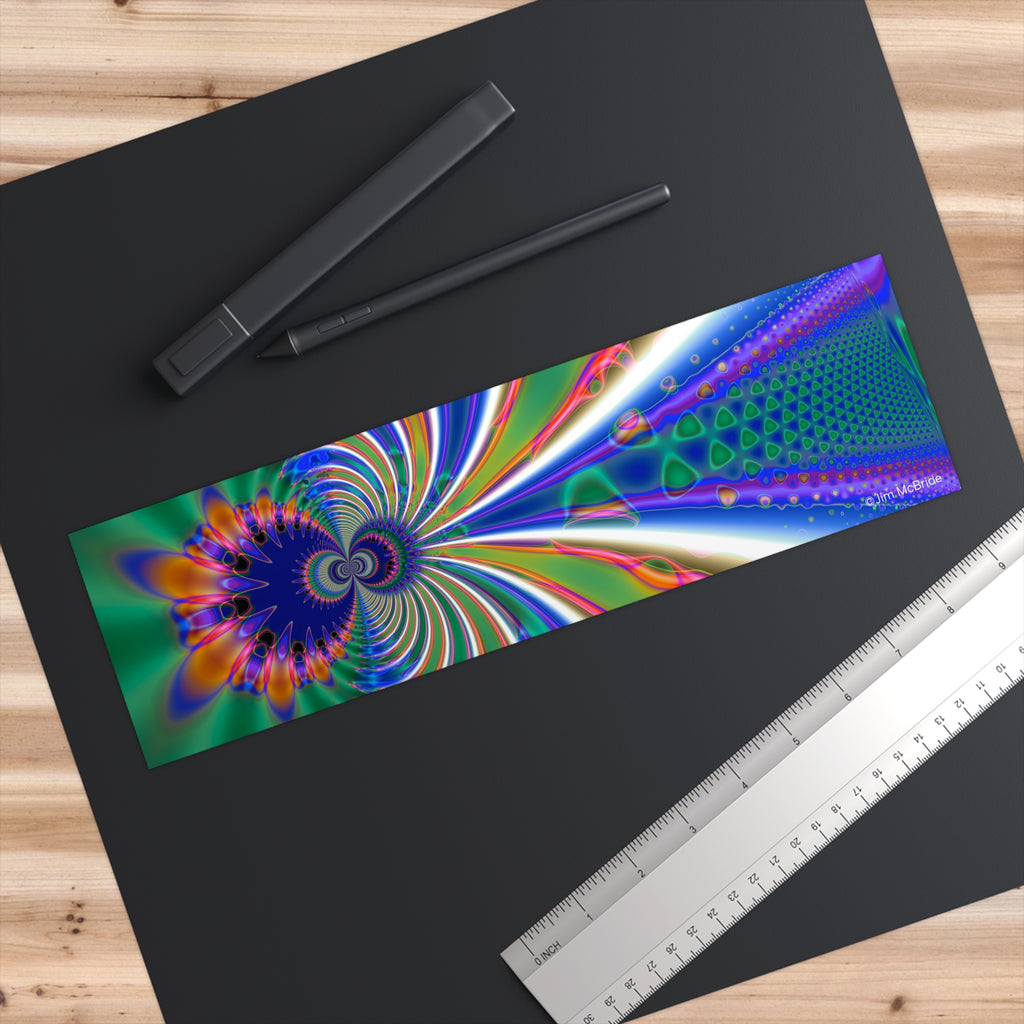 Fractal Bumper Sticker: Trippy Abstract Art, Waterproof Vinyl