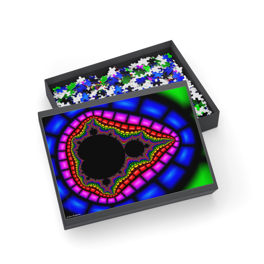 Psychedelic Fractal Jigsaw Puzzle: Vibrant Colors, Fun Challenge (1000-Piece)