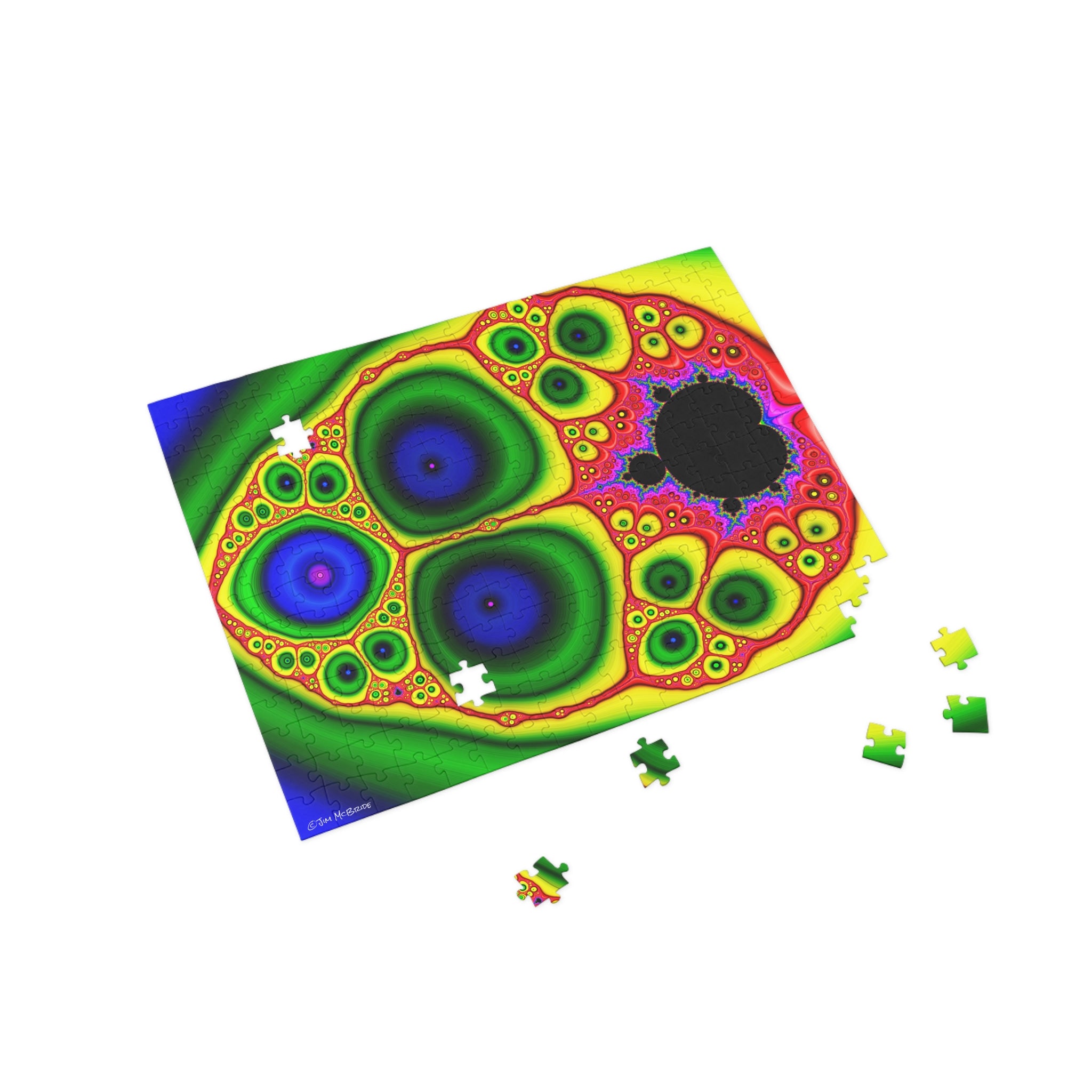 Psychedelic Fractal Jigsaw Puzzle: Vibrant Colors, Fun Challenge (1000-Piece)