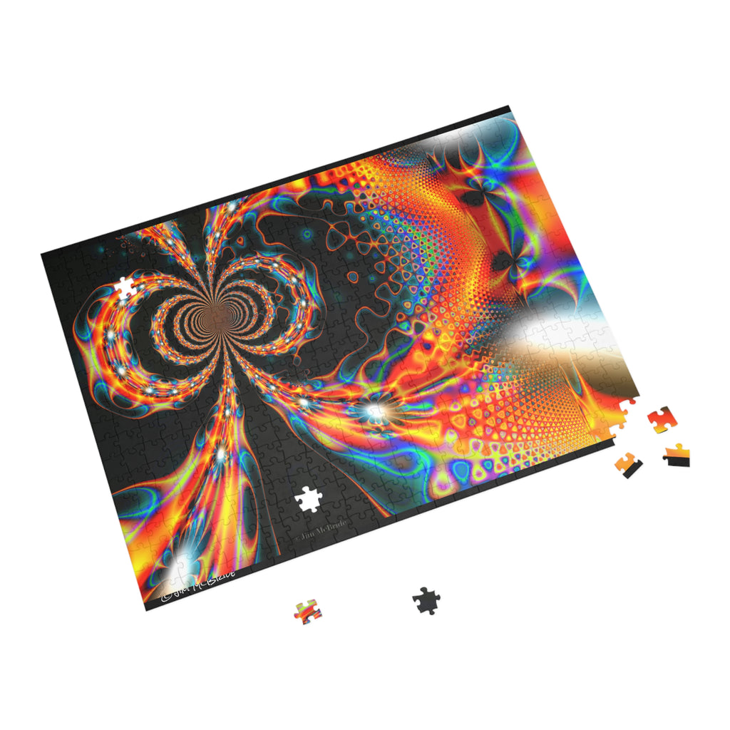 Psychedelic Fractal Jigsaw Puzzle: Vibrant Colors, Fun Challenge (1000-Piece)