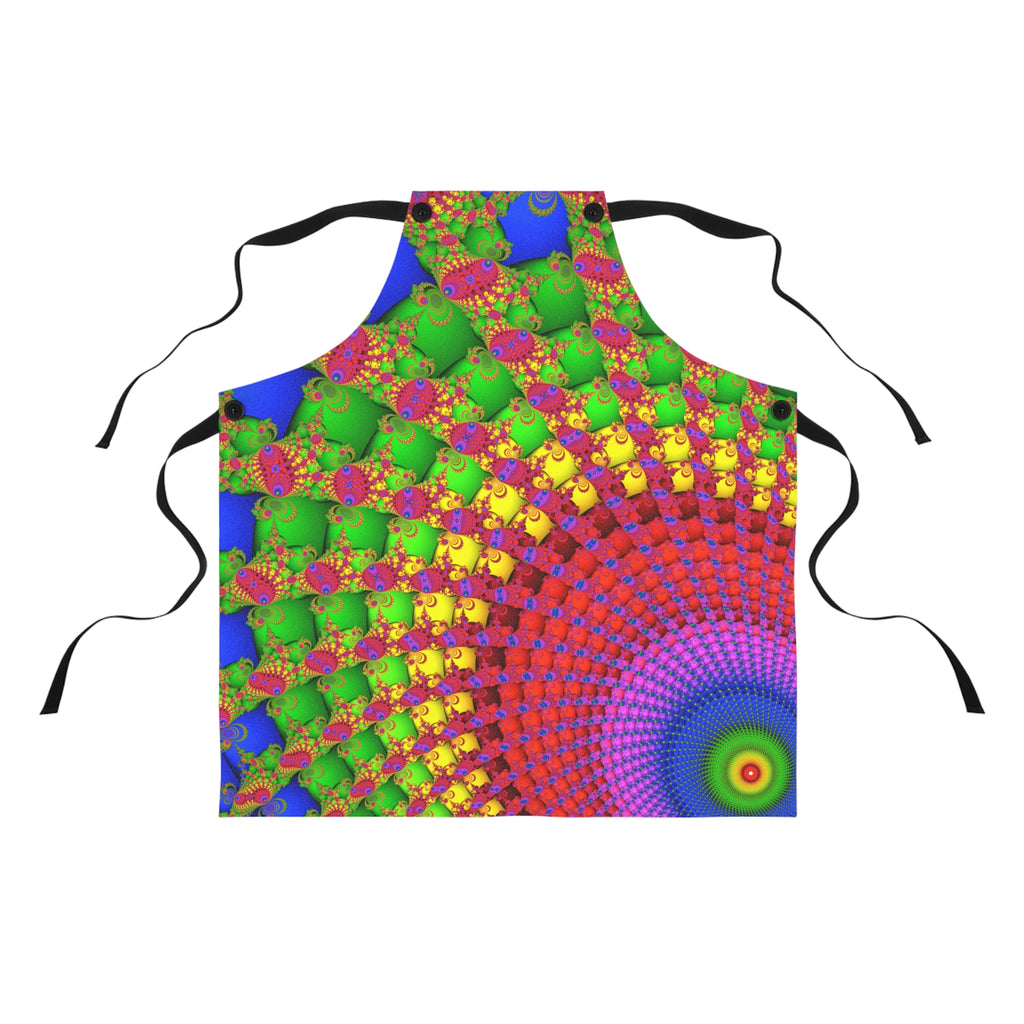 Fractal Art Apron: Colorful Psychedelic Kitchen Decor