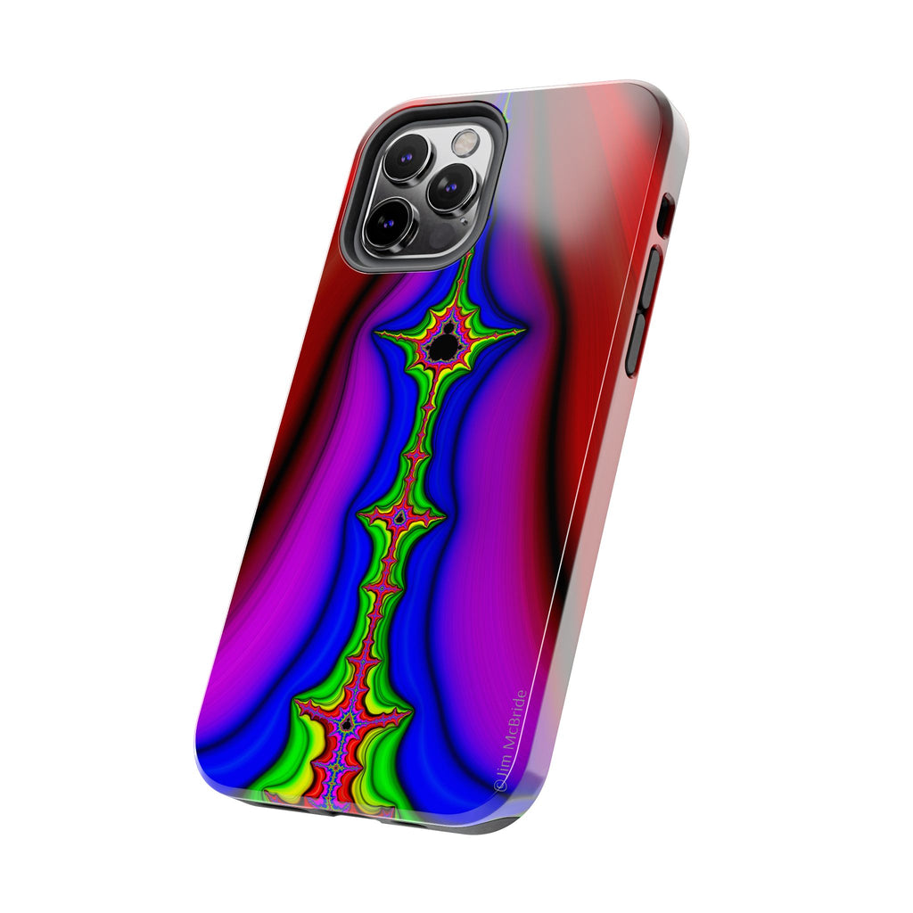 Psychedelic Fractal Tough Phone Case: Colorful Trippy Art