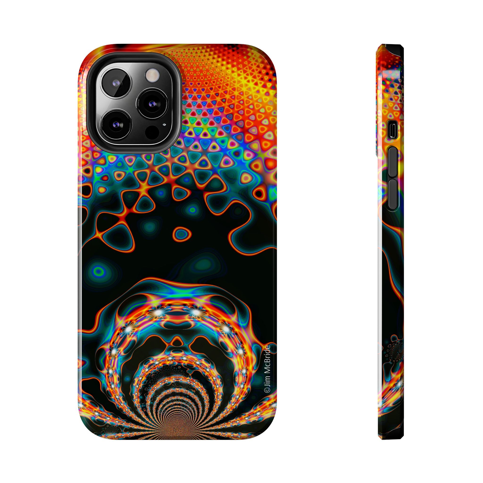 Psychedelic Fractal Tough Phone Case: Colorful Trippy Art