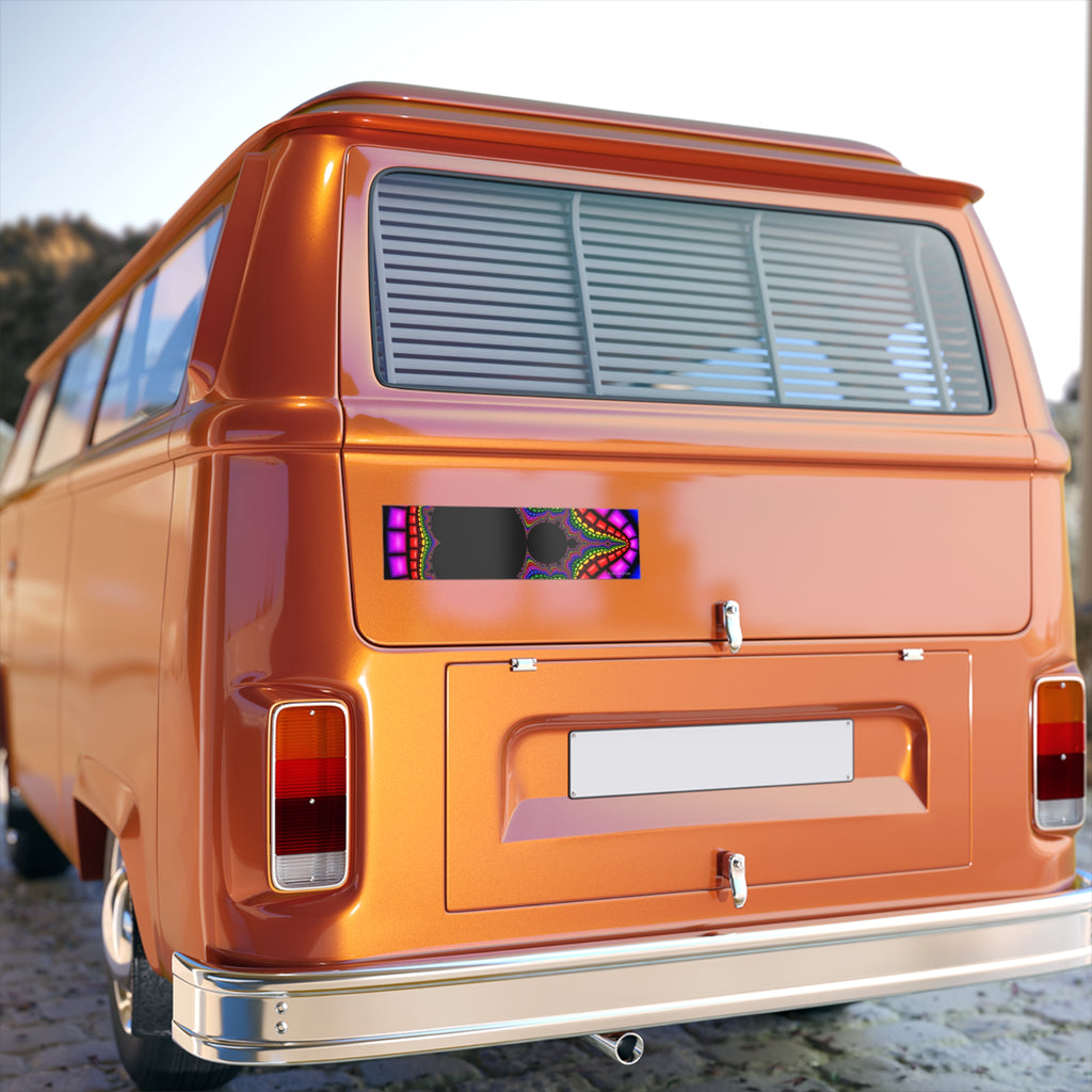 Fractal Bumper Sticker: Trippy Abstract Art, Waterproof Vinyl