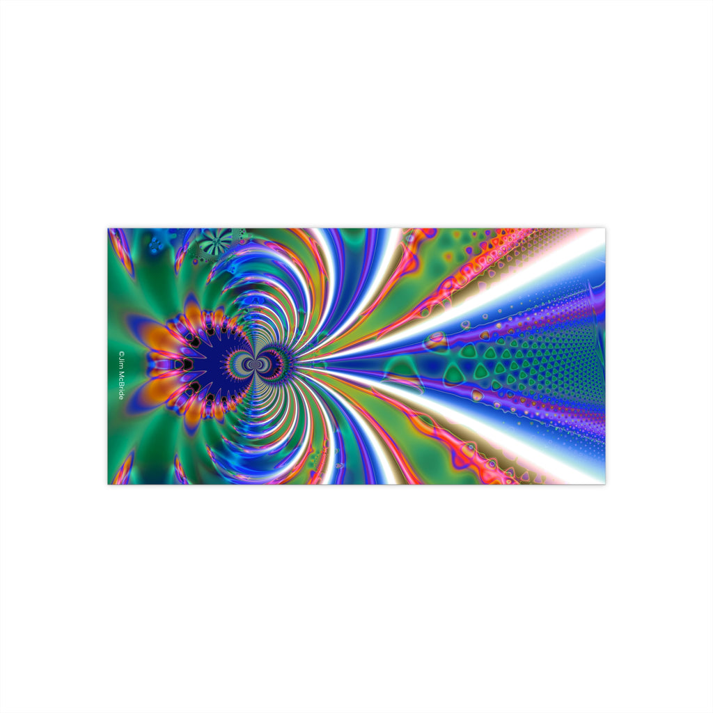 Fractal Bumper Sticker: Trippy Abstract Art, Waterproof Vinyl