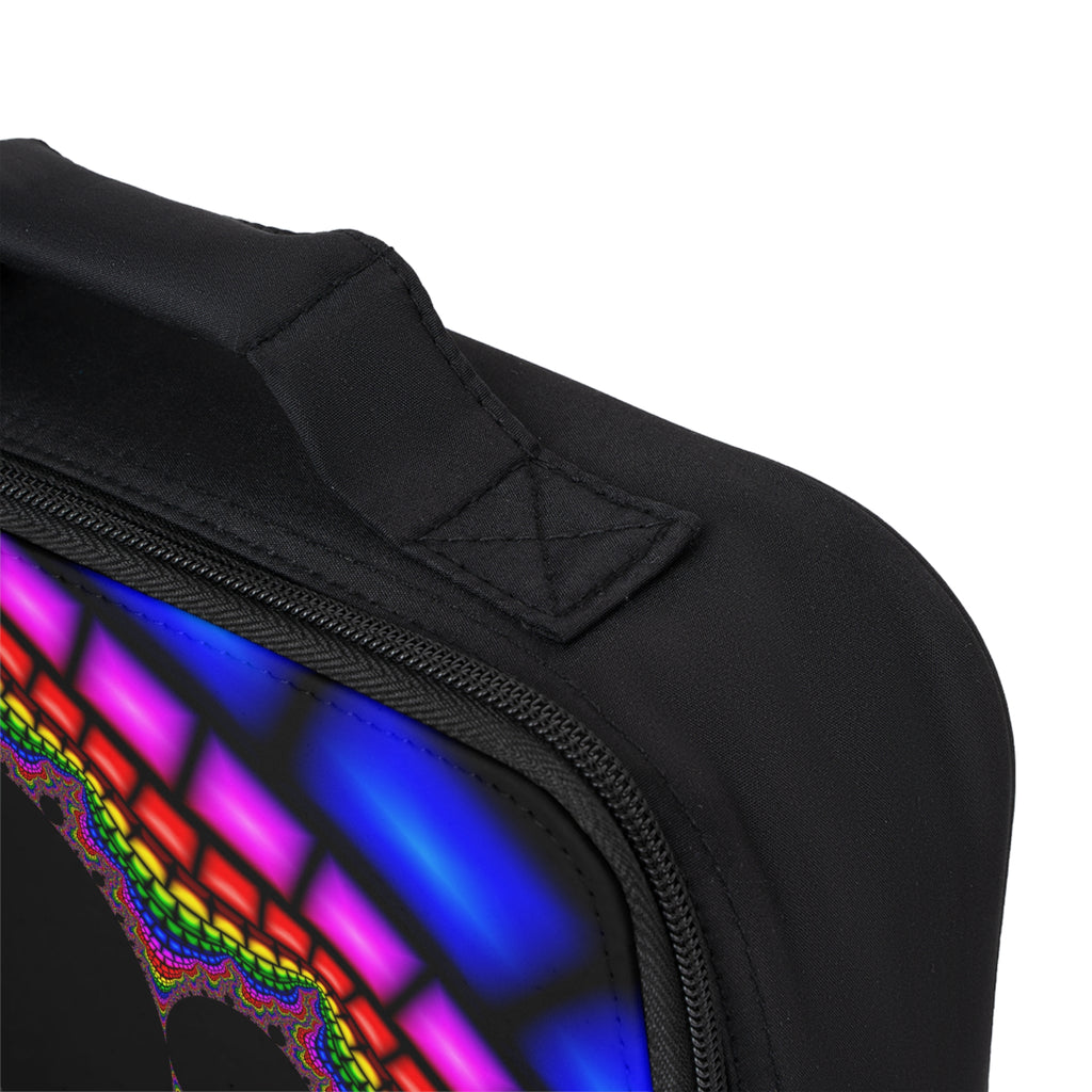 Psychedelic Fractal Lunch Bag: Insulated Trippy Mandala Tote