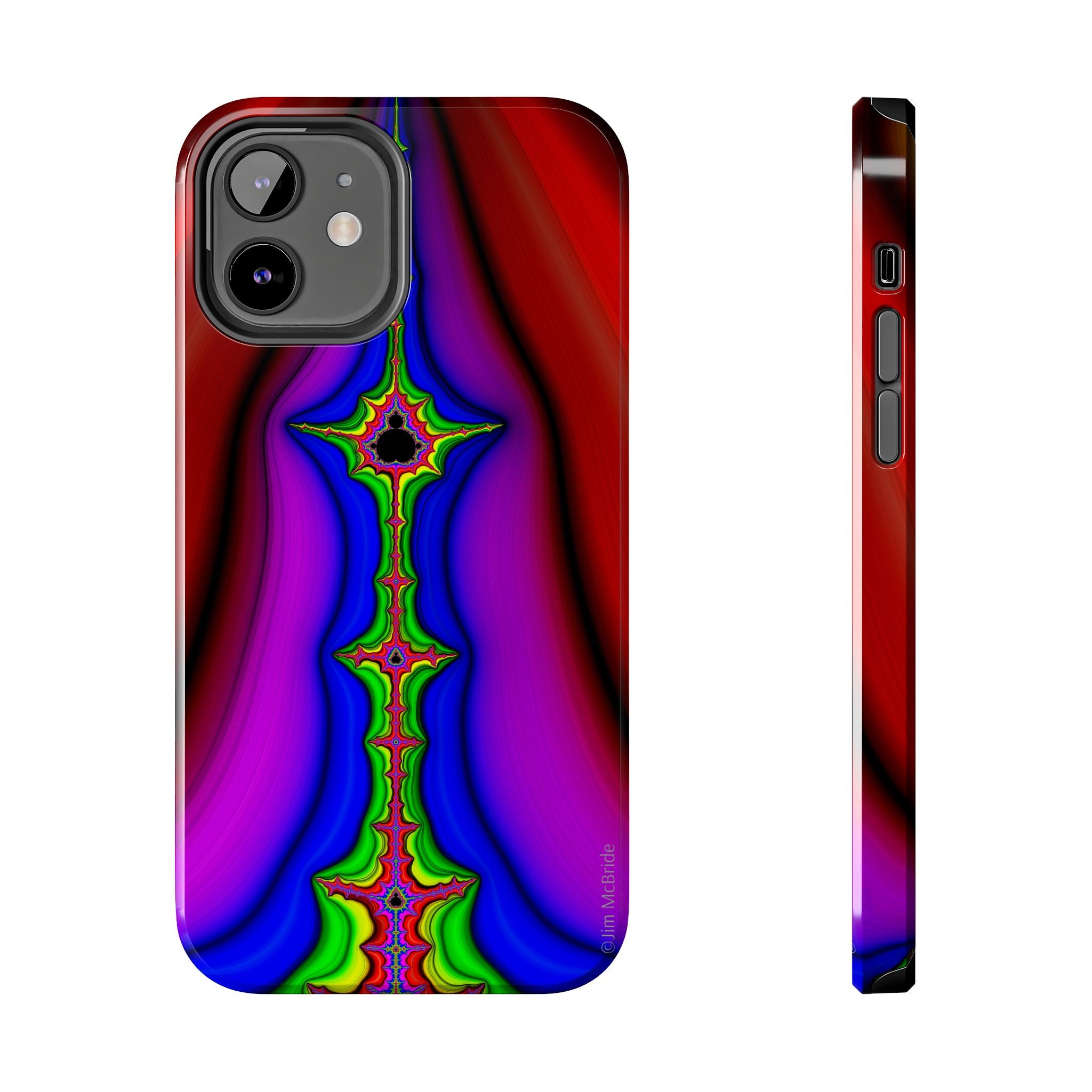 Psychedelic Fractal Tough Phone Case: Colorful Trippy Art