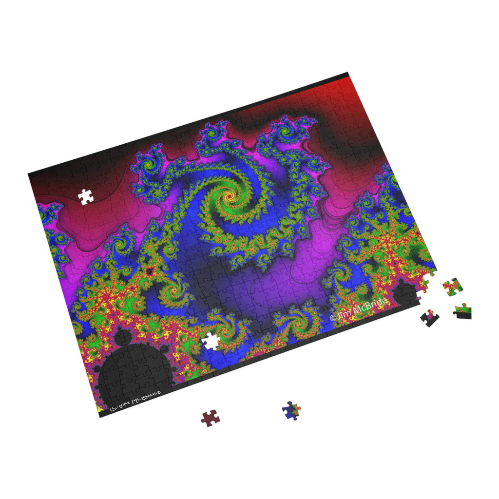 Psychedelic Fractal Jigsaw Puzzle: Vibrant Colors, Fun Challenge (1000-Piece)