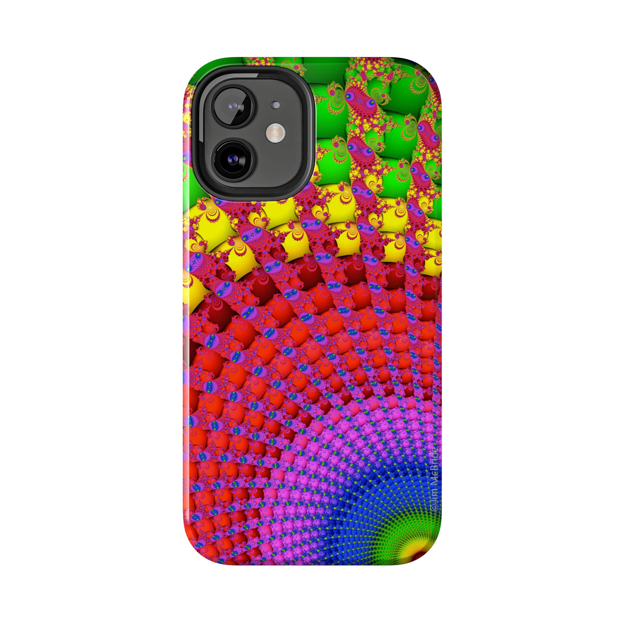 Psychedelic Fractal Tough Phone Case: Colorful Trippy Art