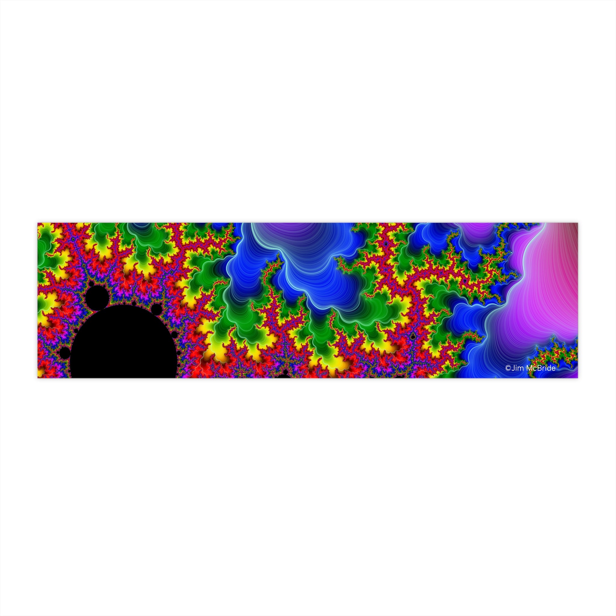 Fractal Bumper Sticker: Trippy Abstract Art, Waterproof Vinyl