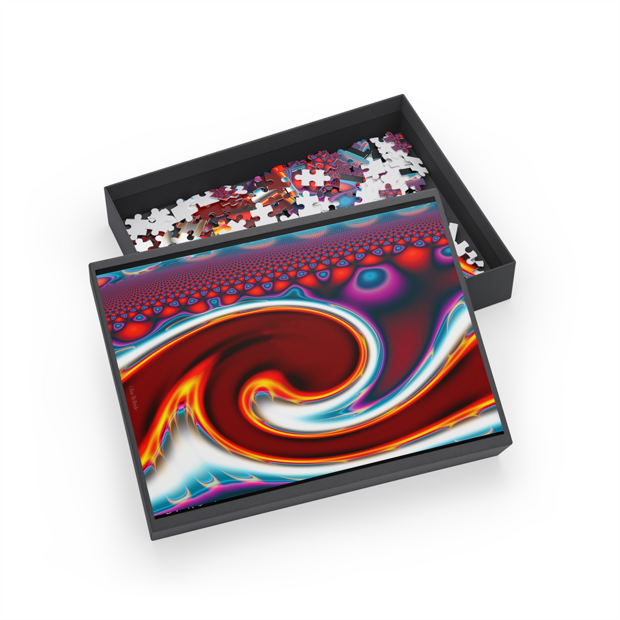 Psychedelic Fractal Jigsaw Puzzle: Vibrant Colors, Fun Challenge (1000-Piece)
