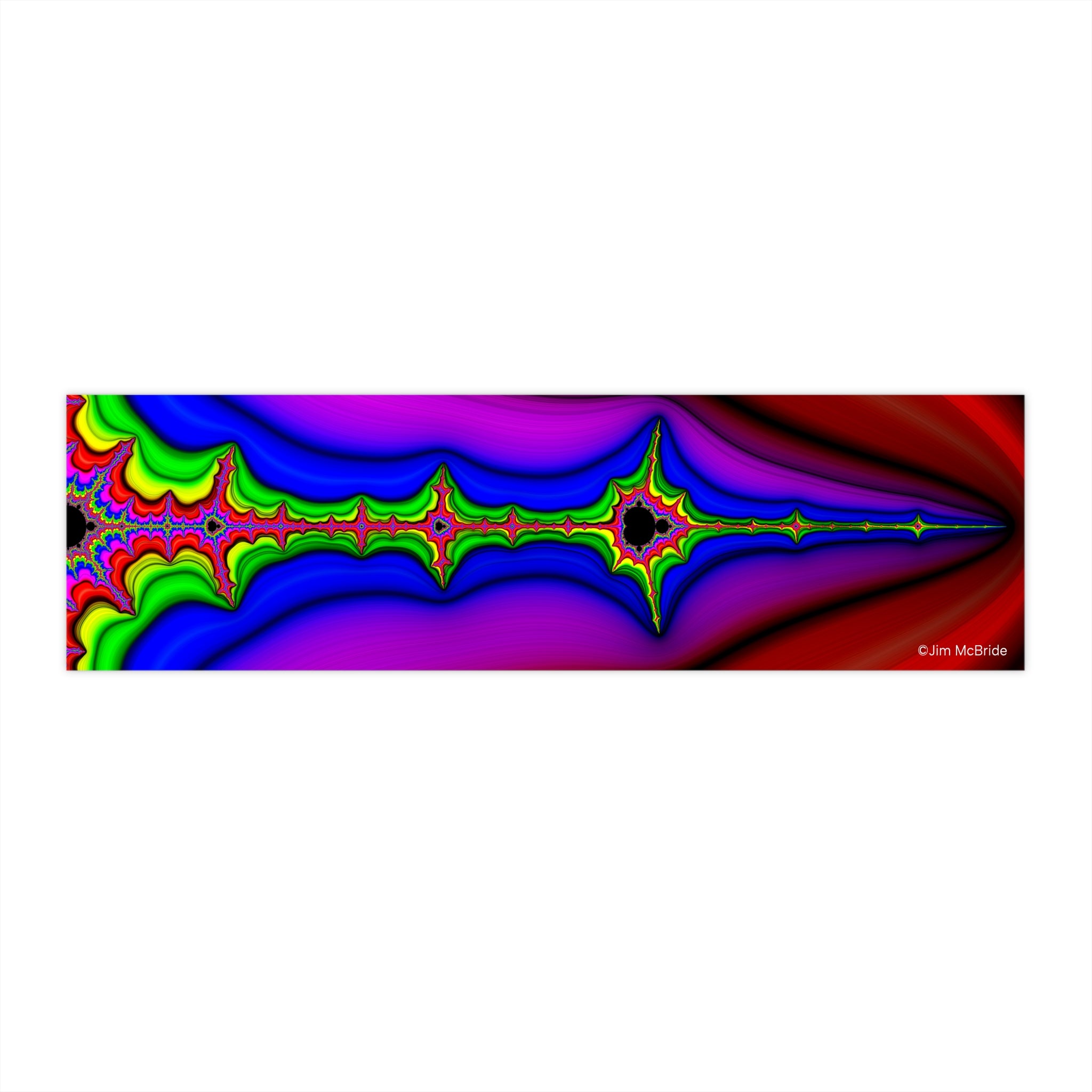 Fractal Bumper Sticker: Trippy Abstract Art, Waterproof Vinyl