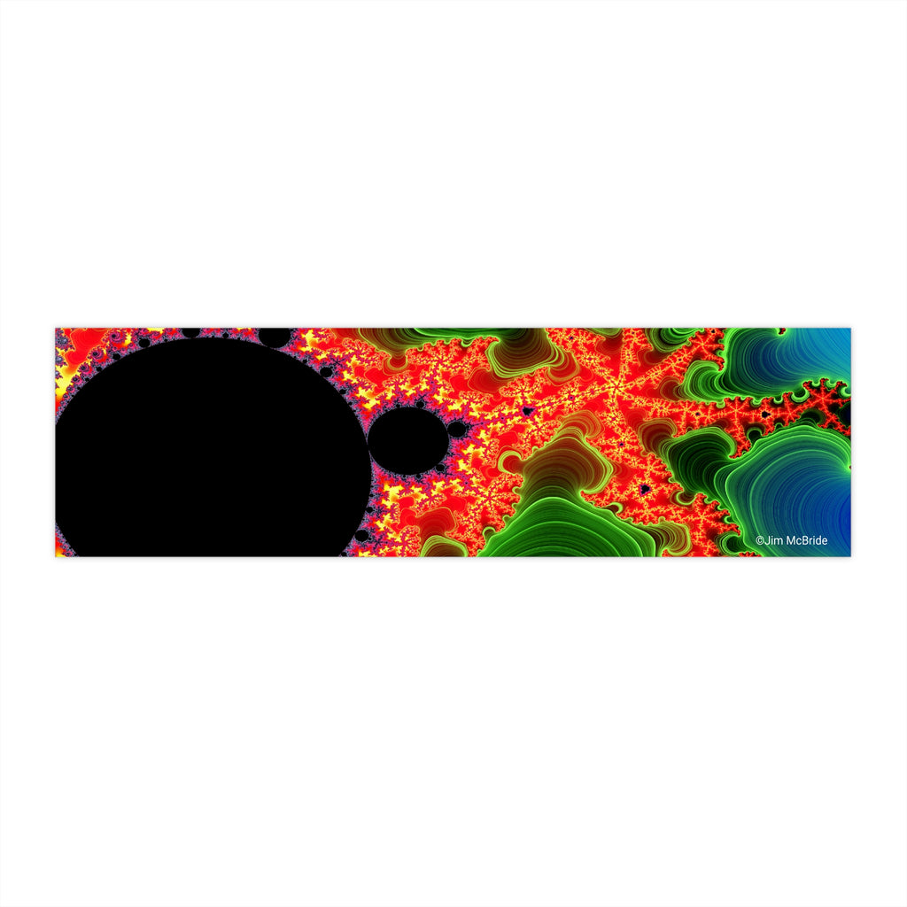 Fractal Bumper Sticker: Trippy Abstract Art, Waterproof Vinyl