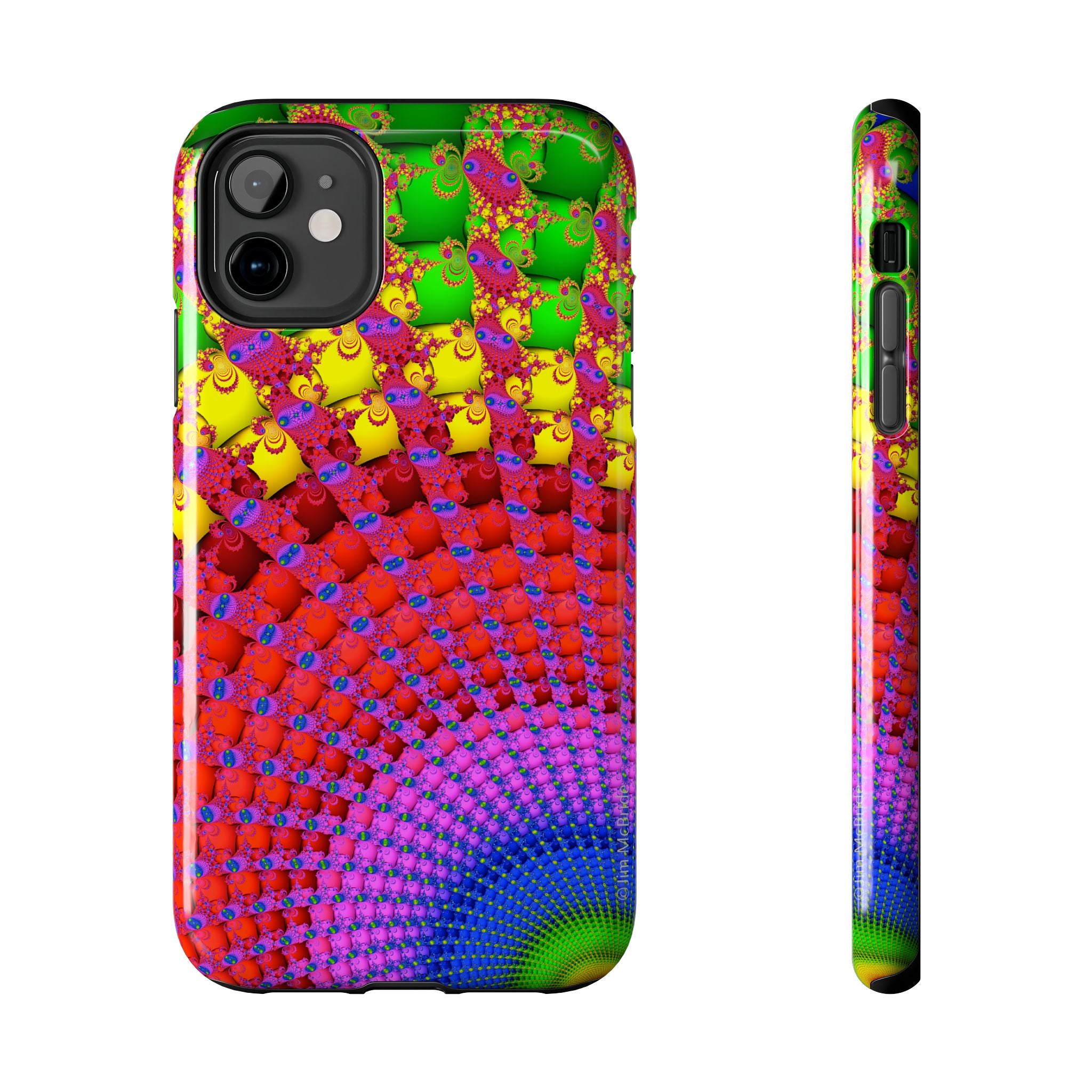 Psychedelic Fractal Tough Phone Case: Colorful Trippy Art