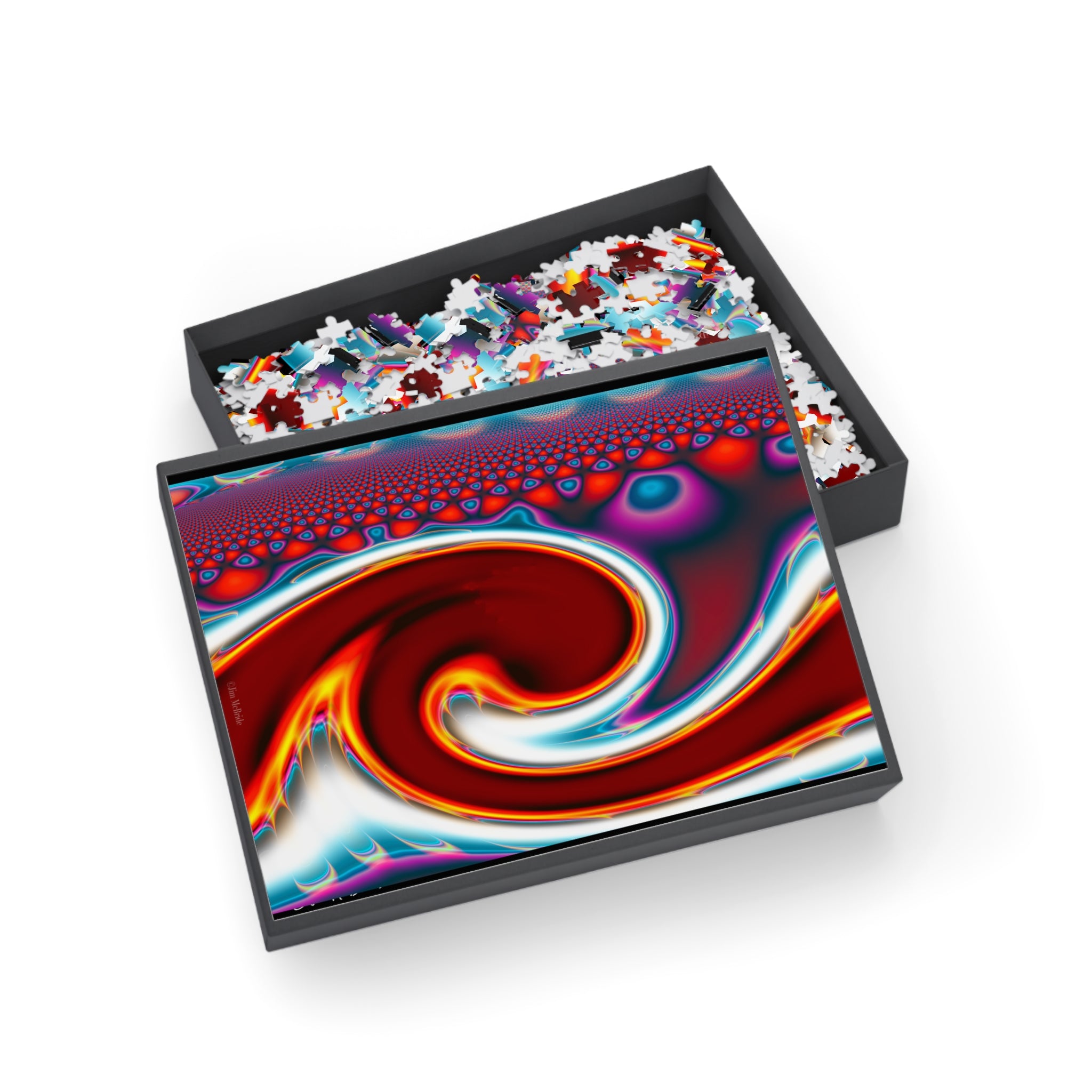 Psychedelic Fractal Jigsaw Puzzle: Vibrant Colors, Fun Challenge (1000-Piece)