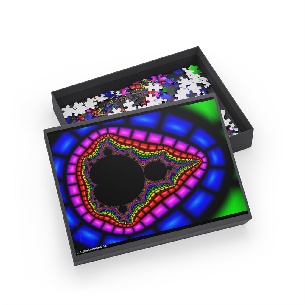 Psychedelic Fractal Jigsaw Puzzle: Vibrant Colors, Fun Challenge (1000-Piece)