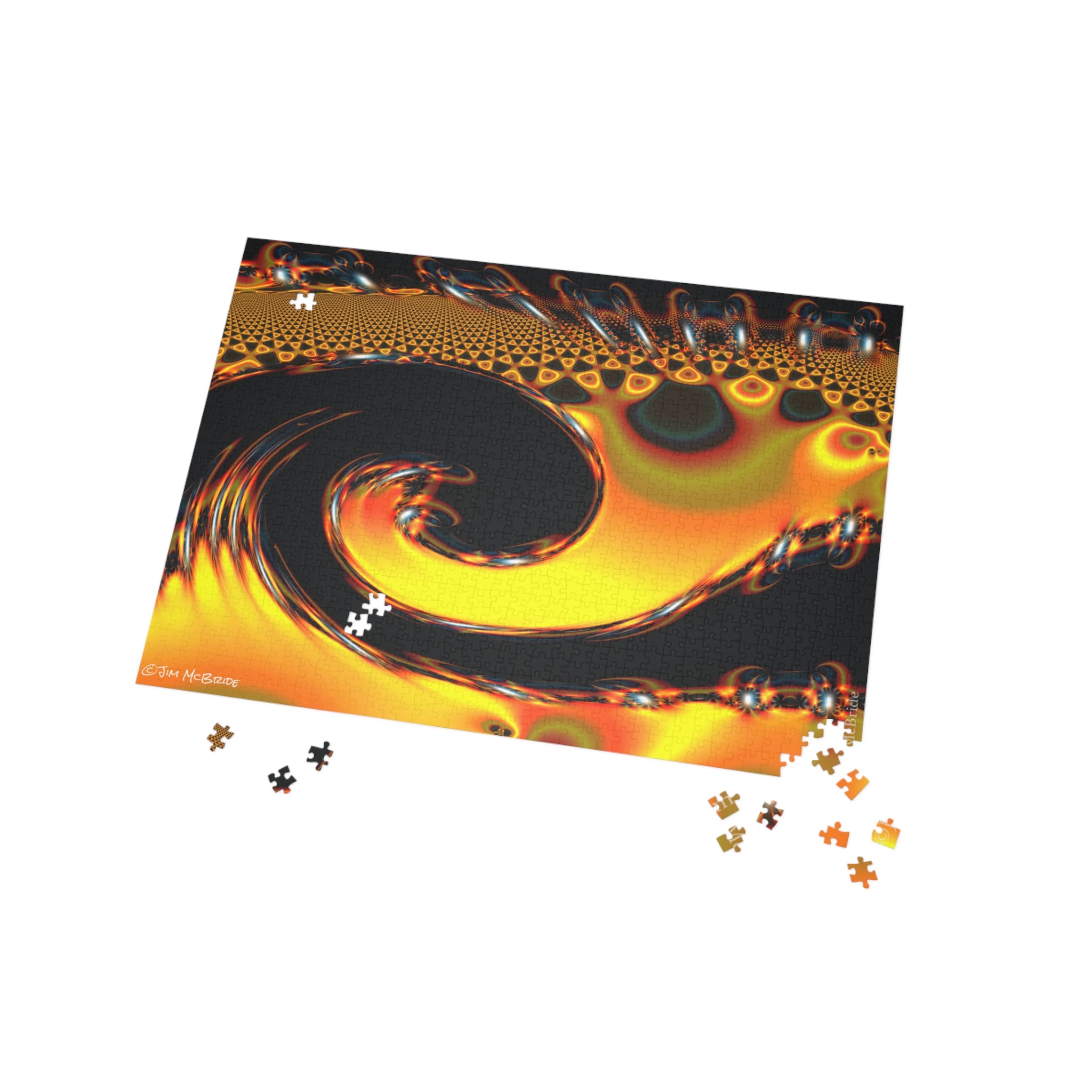 Psychedelic Fractal Jigsaw Puzzle: Vibrant Colors, Fun Challenge (1000-Piece)