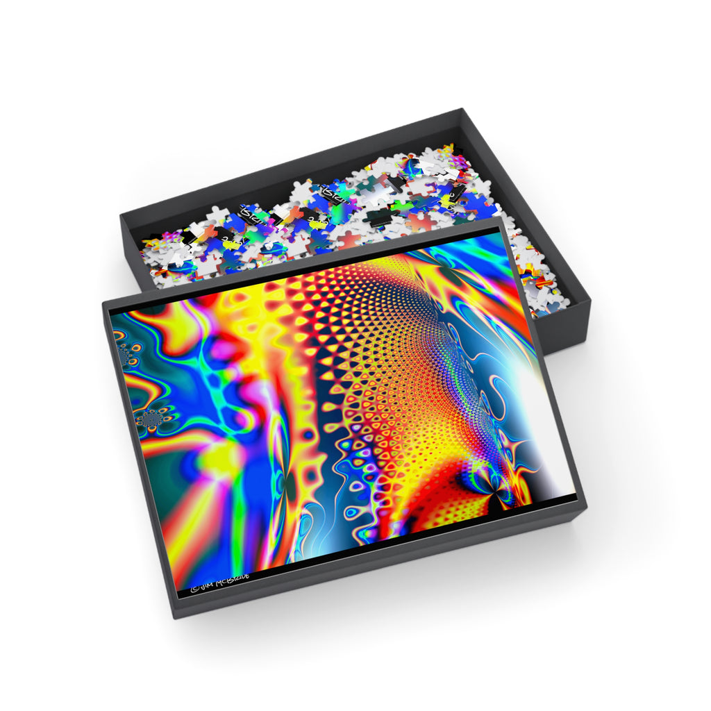 Psychedelic Fractal Jigsaw Puzzle: Vibrant Colors, Fun Challenge (1000-Piece)