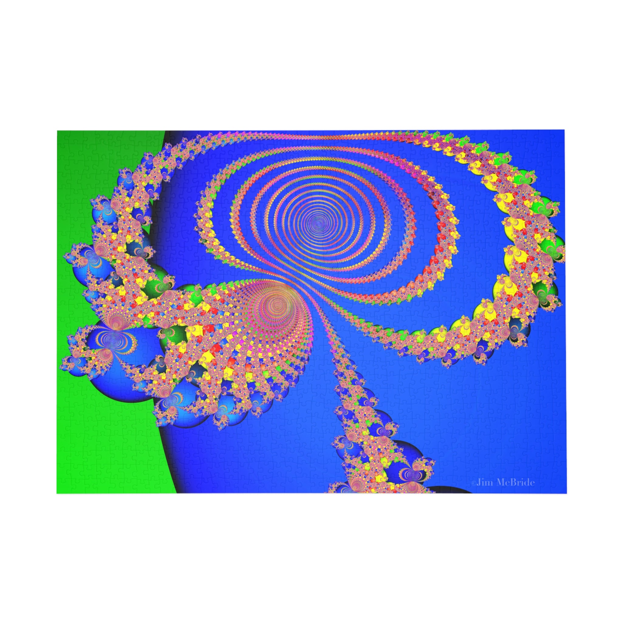 Psychedelic Fractal Jigsaw Puzzle: Vibrant Colors, Fun Challenge (1000-Piece)