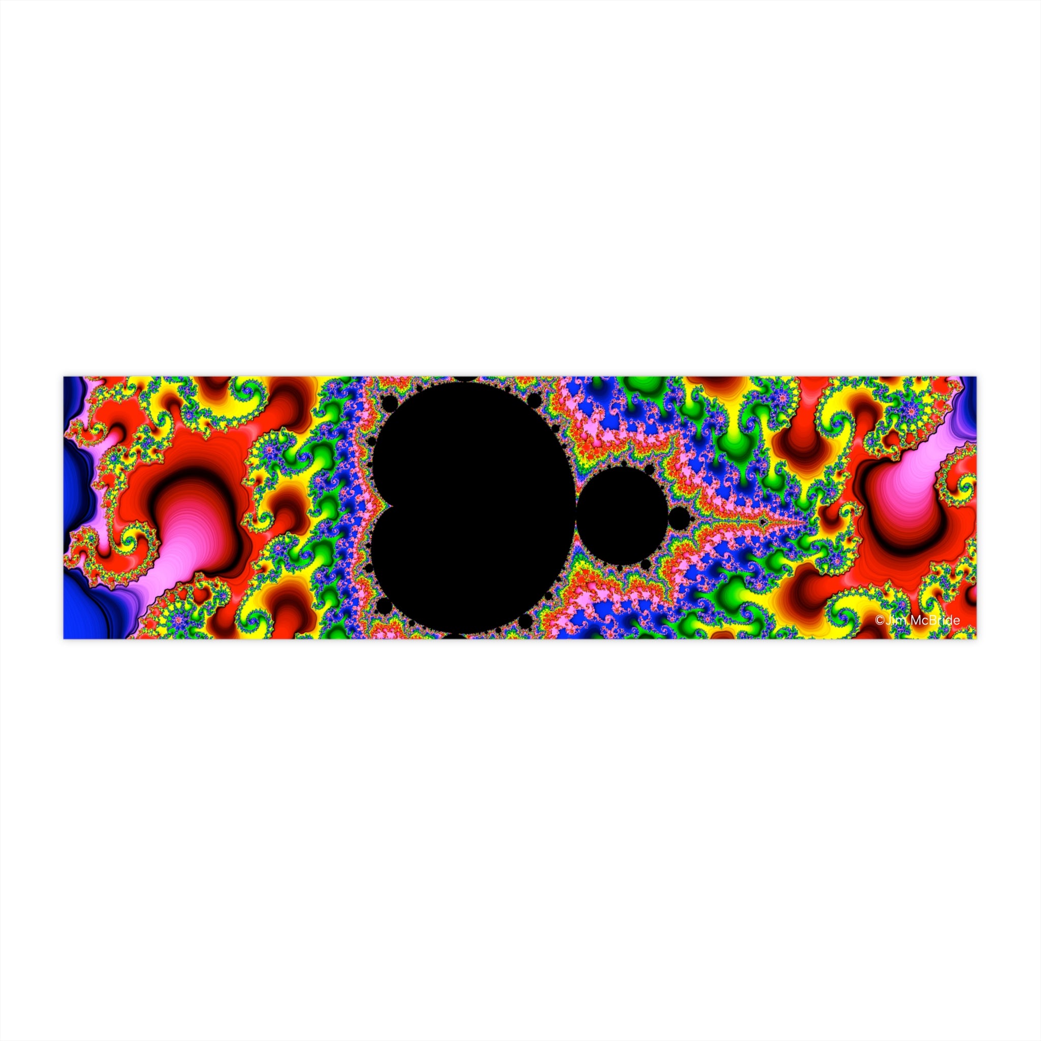 Fractal Bumper Sticker: Trippy Abstract Mandelbrot Art, Waterproof Vinyl