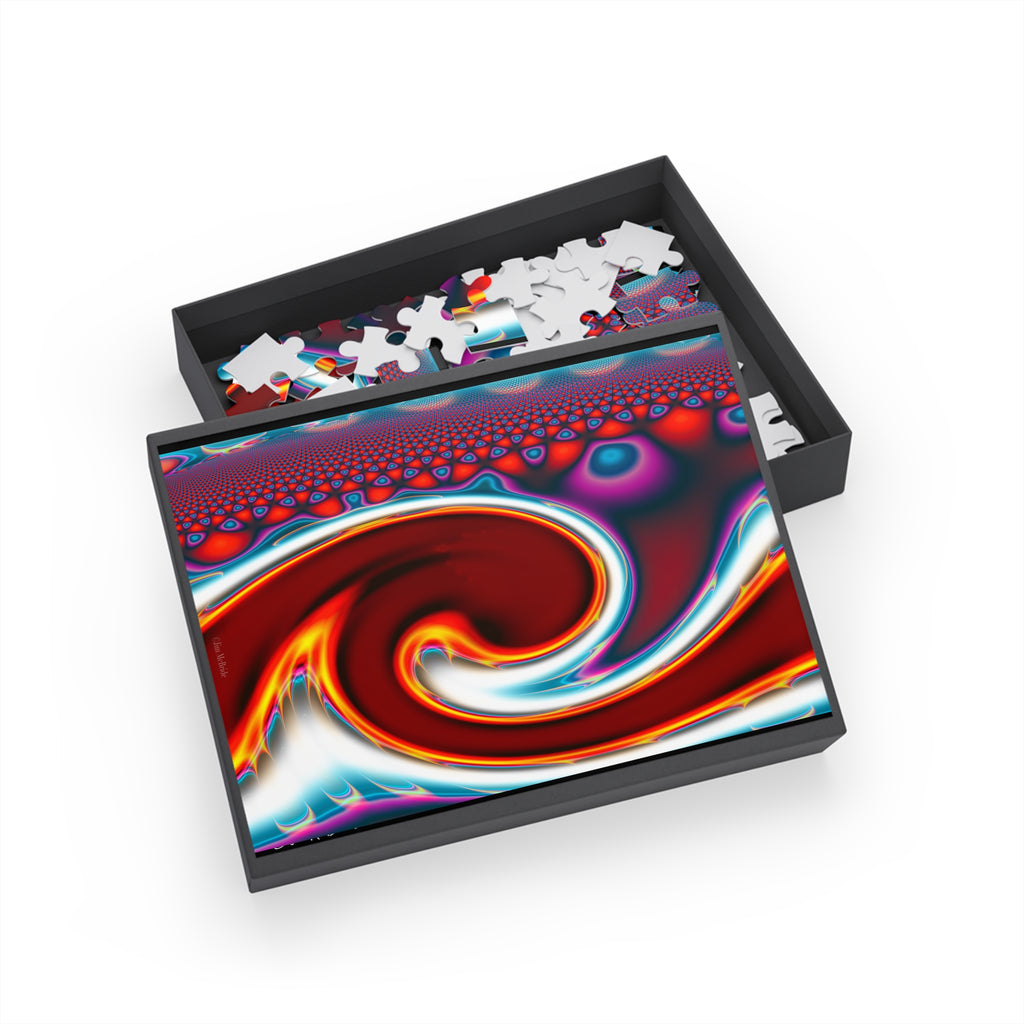 Psychedelic Fractal Jigsaw Puzzle: Vibrant Colors, Fun Challenge (1000-Piece)