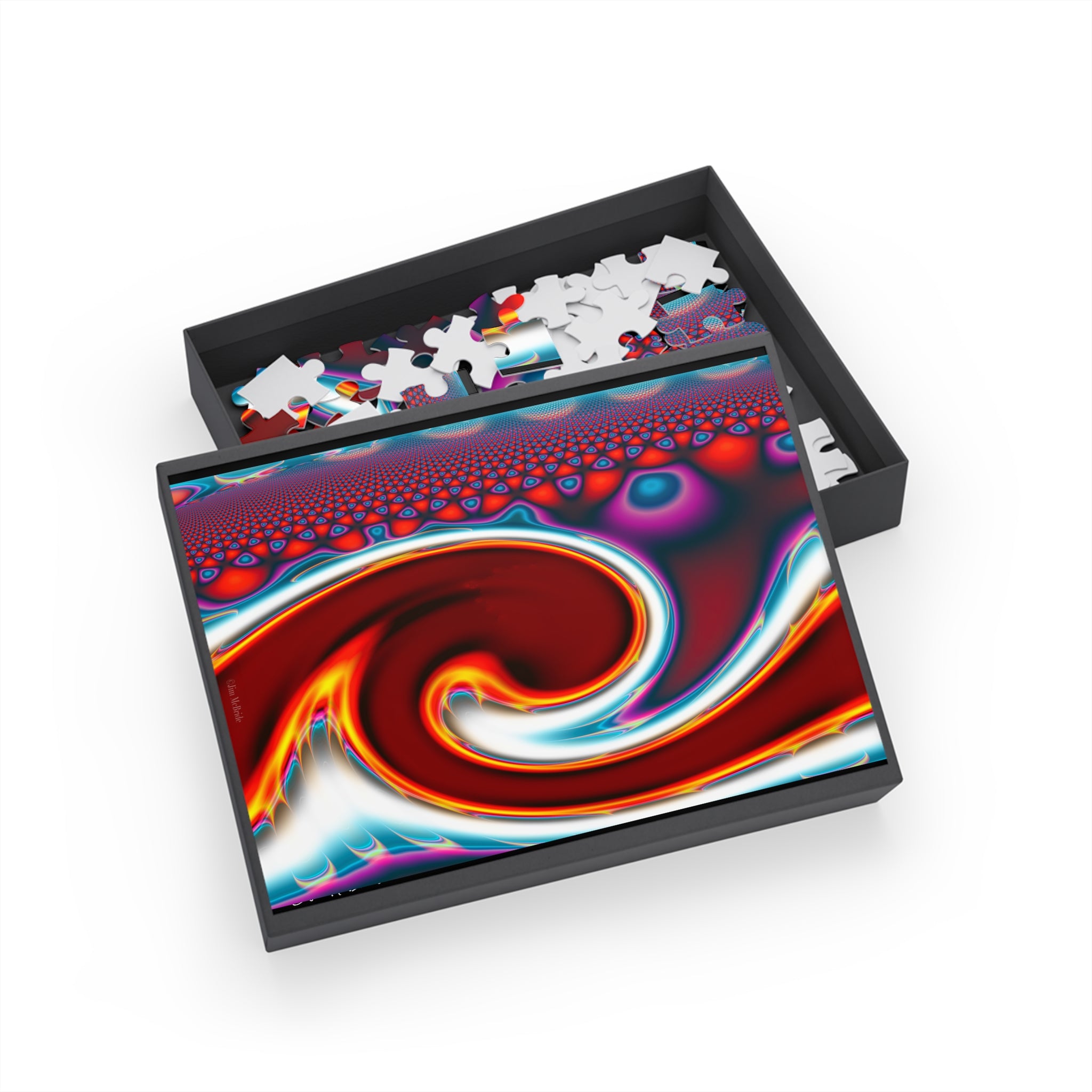 Psychedelic Fractal Jigsaw Puzzle: Vibrant Colors, Fun Challenge (1000-Piece)