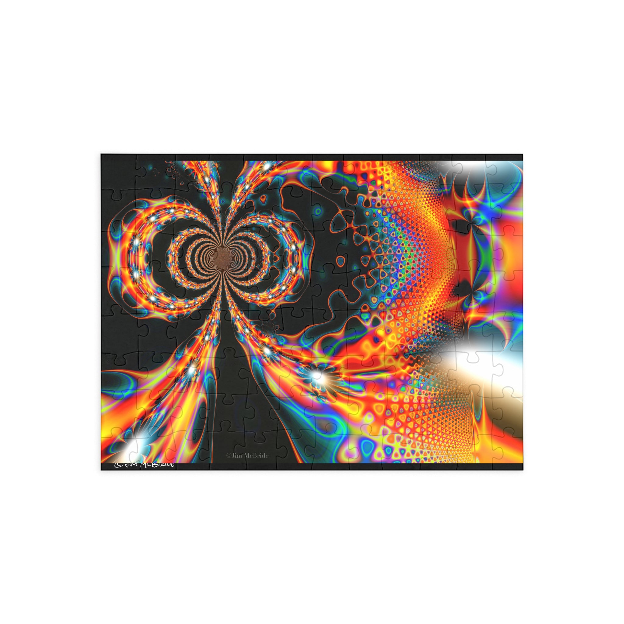 Psychedelic Fractal Jigsaw Puzzle: Vibrant Colors, Fun Challenge (1000-Piece)