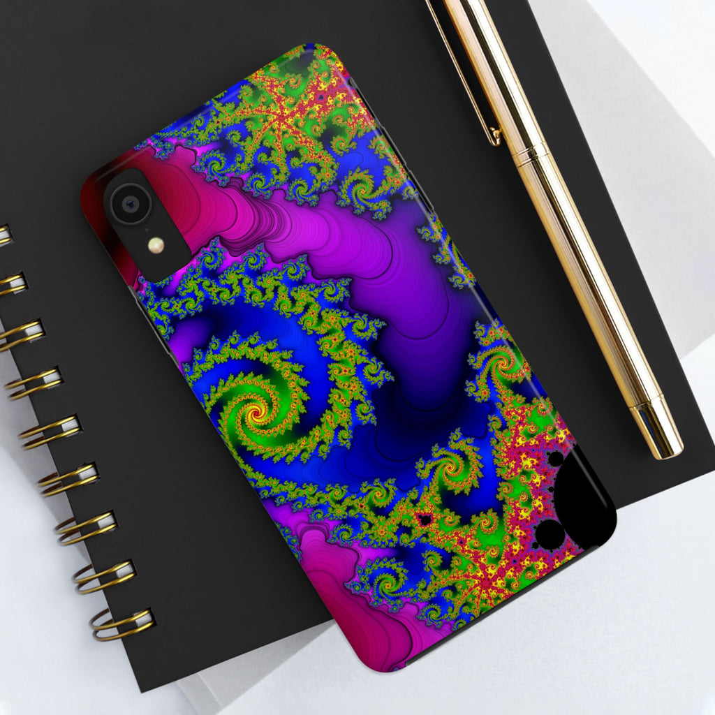 Psychedelic Fractal Tough Phone Case: Colorful Trippy Art
