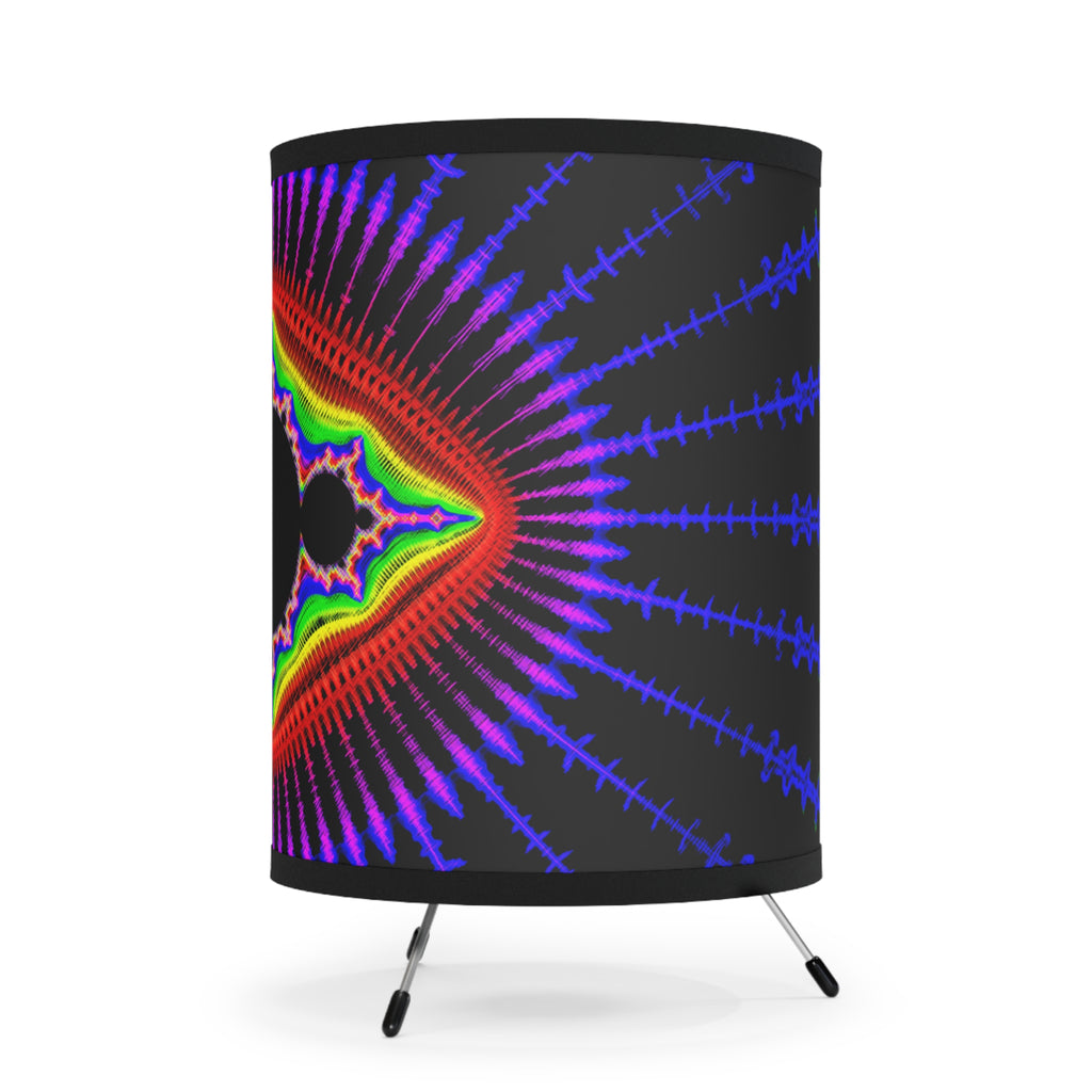 Psychedelic Fractal Lampshade: Vibrant Mandala Print, Meditation Lamp