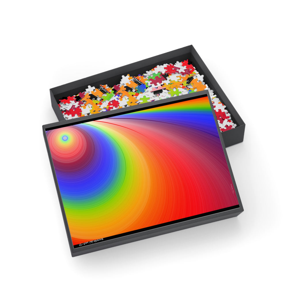 Psychedelic Fractal Jigsaw Puzzle: Vibrant Colors, Fun Challenge (1000-Piece)