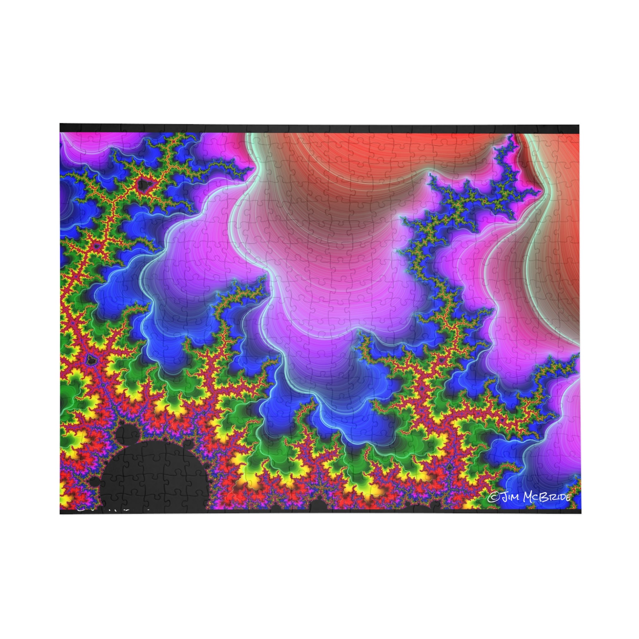 Psychedelic Fractal Jigsaw Puzzle: Vibrant Colors, Fun Challenge (1000-Piece)