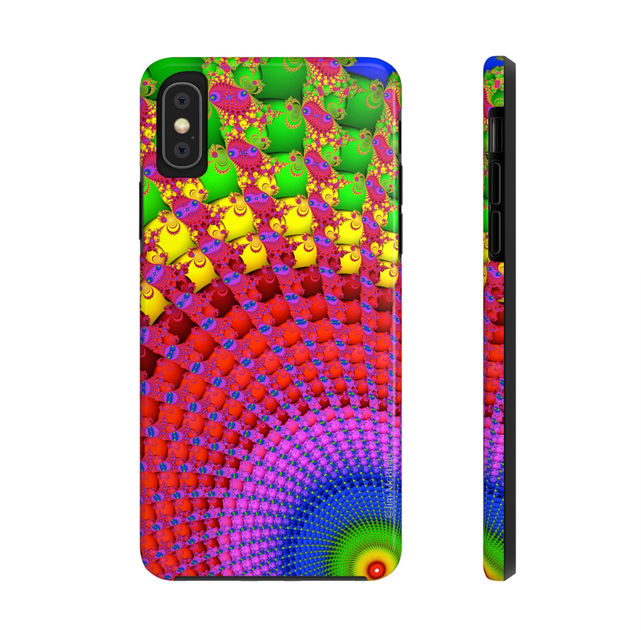 Psychedelic Fractal Tough Phone Case: Colorful Trippy Art