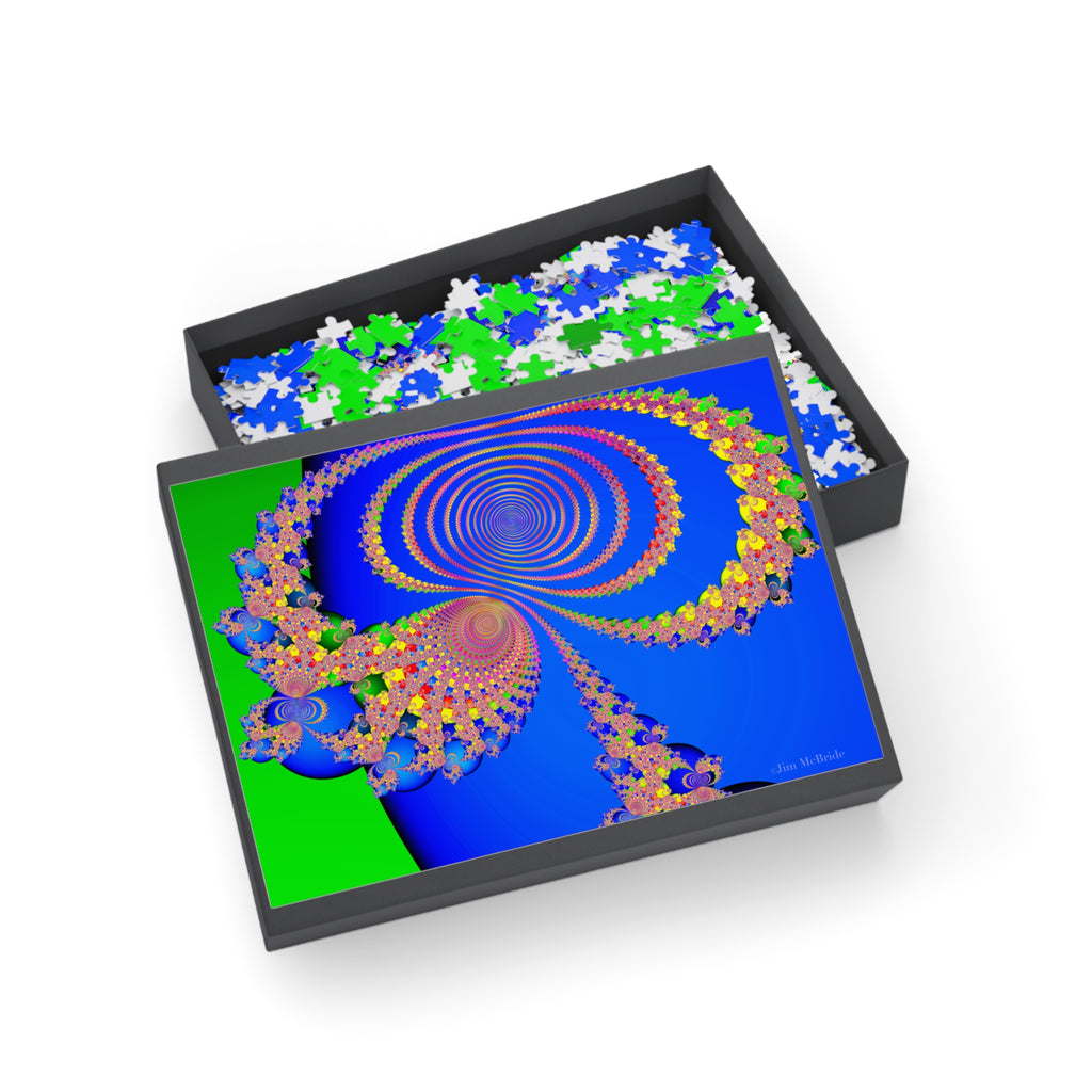 Psychedelic Fractal Jigsaw Puzzle: Vibrant Colors, Fun Challenge (1000-Piece)