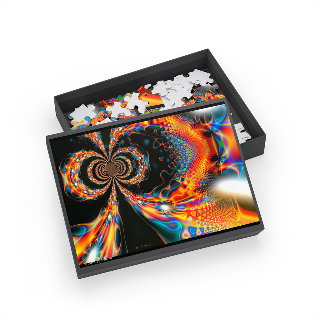 Psychedelic Fractal Jigsaw Puzzle: Vibrant Colors, Fun Challenge (1000-Piece)