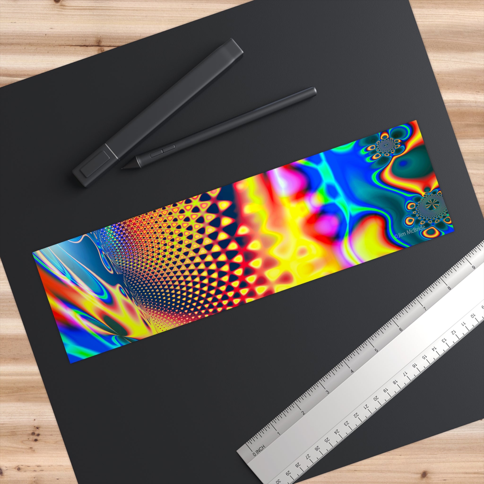 Fractal Bumper Sticker: Trippy Abstract Art, Waterproof Vinyl