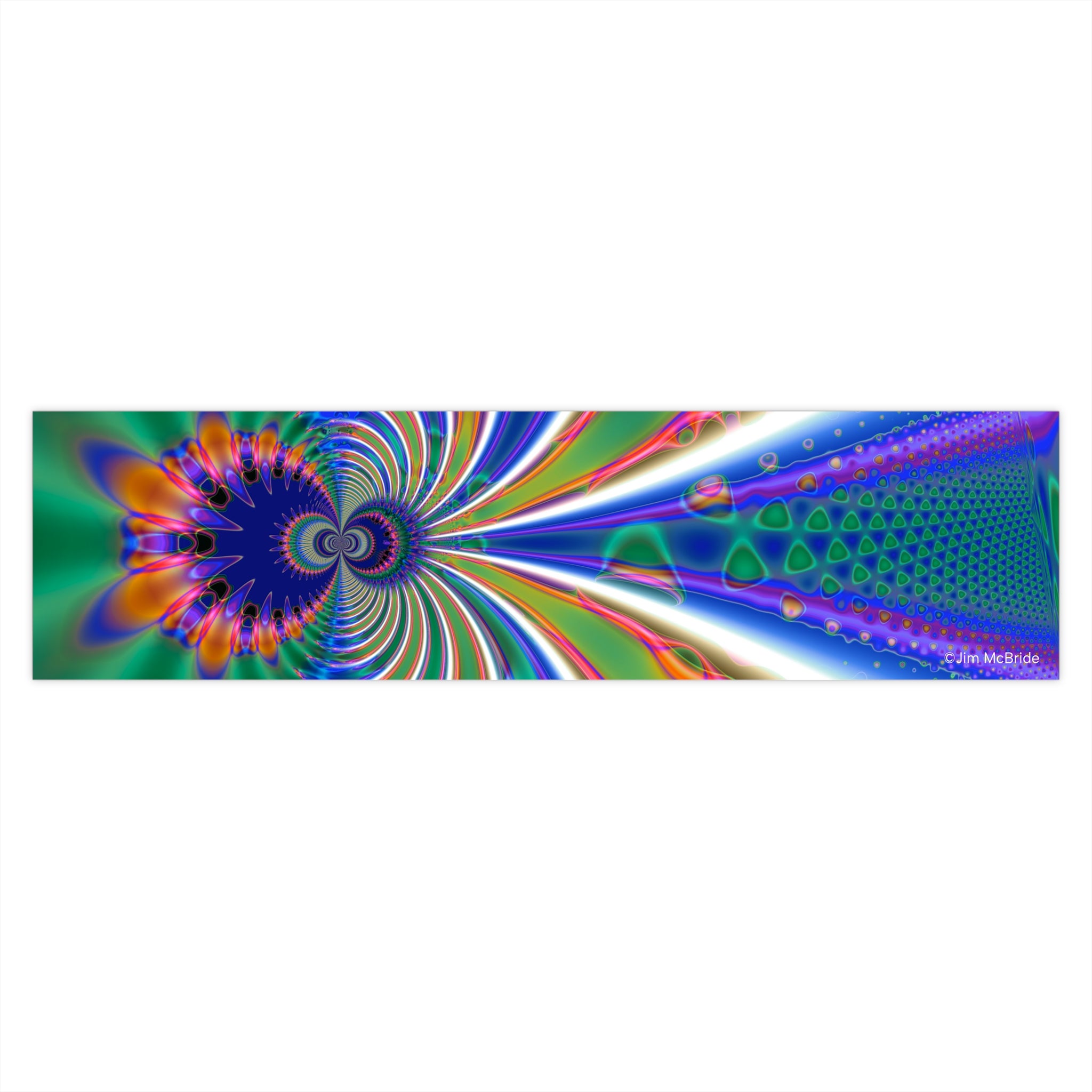 Fractal Bumper Sticker: Trippy Abstract Art, Waterproof Vinyl