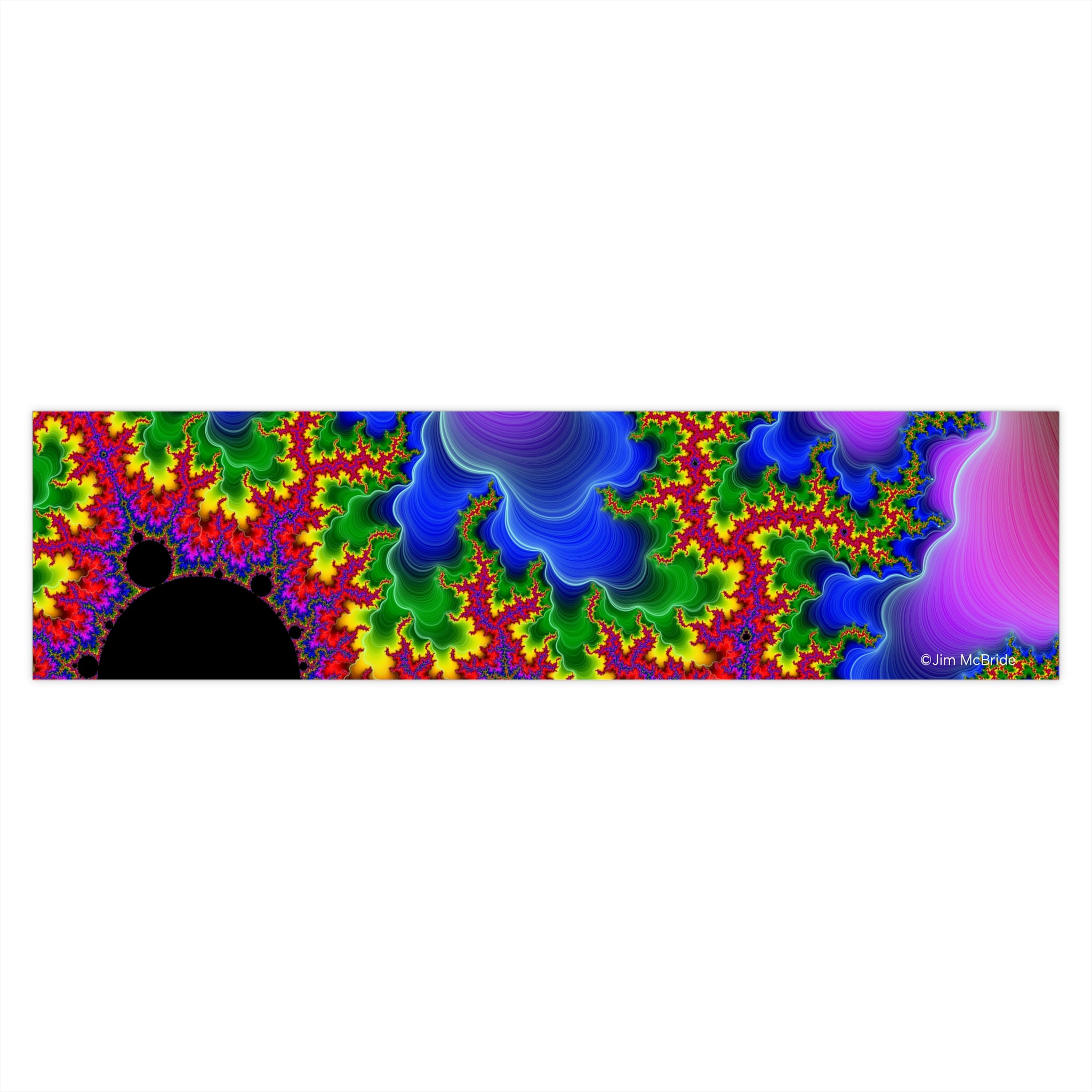 Fractal Bumper Sticker: Trippy Abstract Art, Waterproof Vinyl