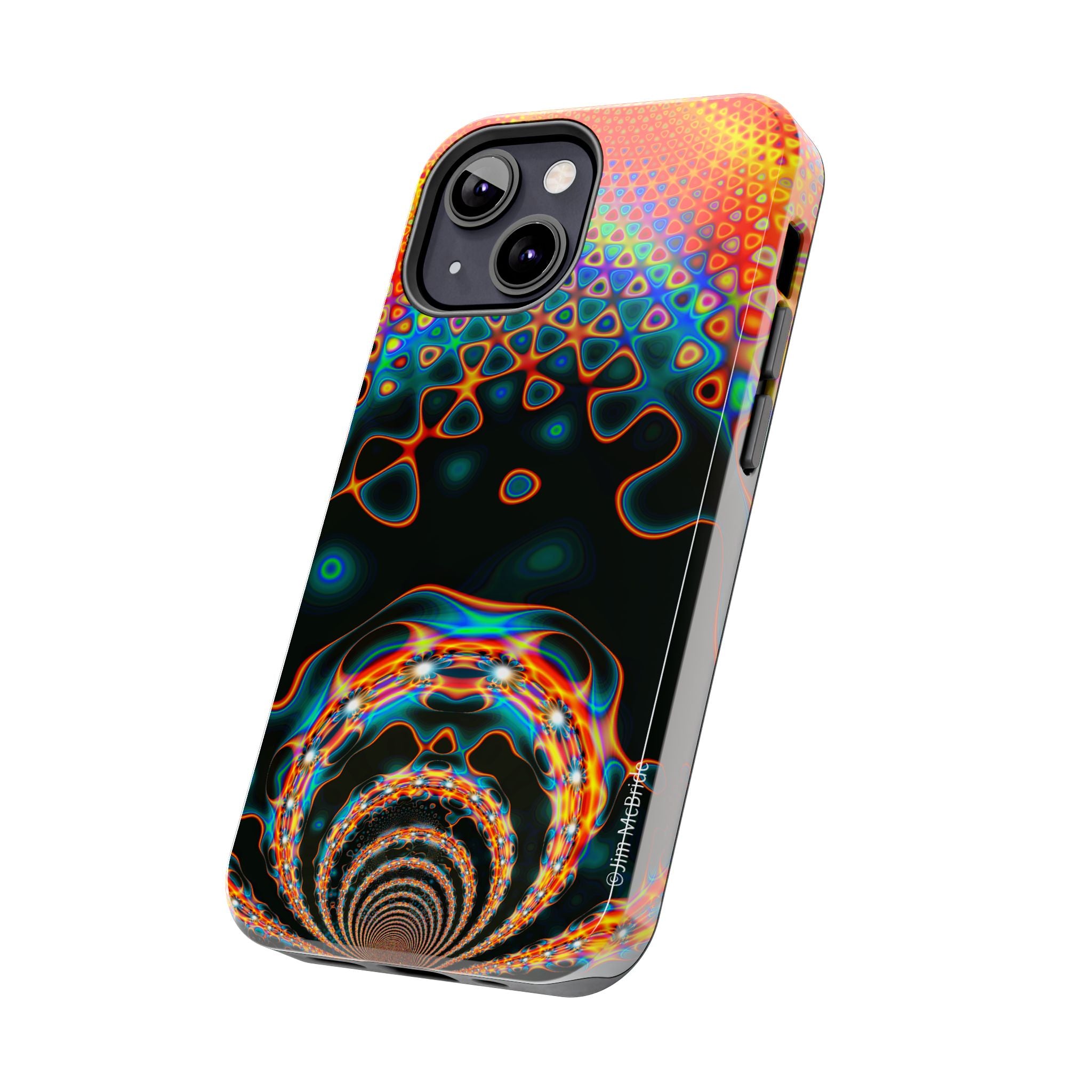 Psychedelic Fractal Tough Phone Case: Colorful Trippy Art